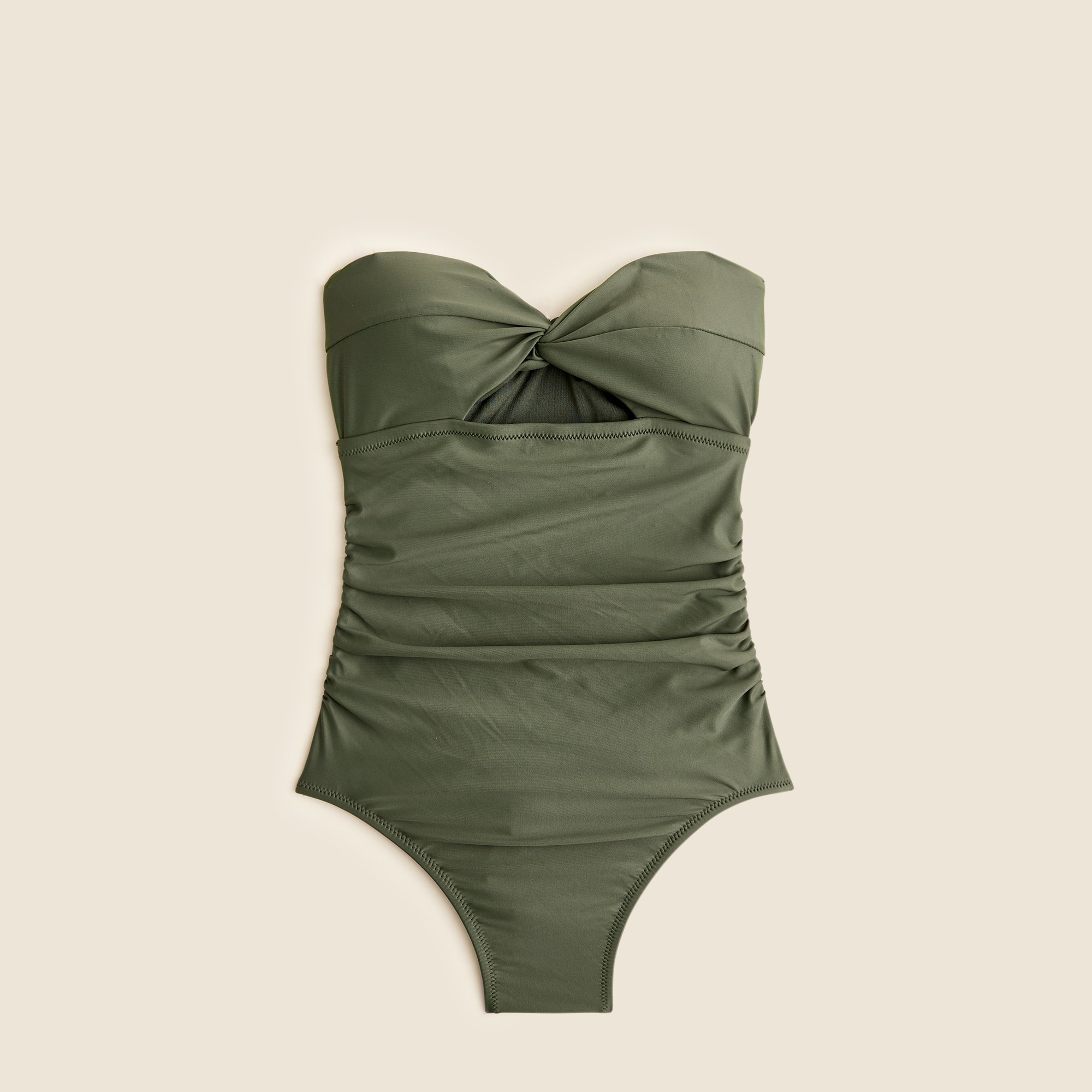 Gemma ruched bandeau cutout one-piece