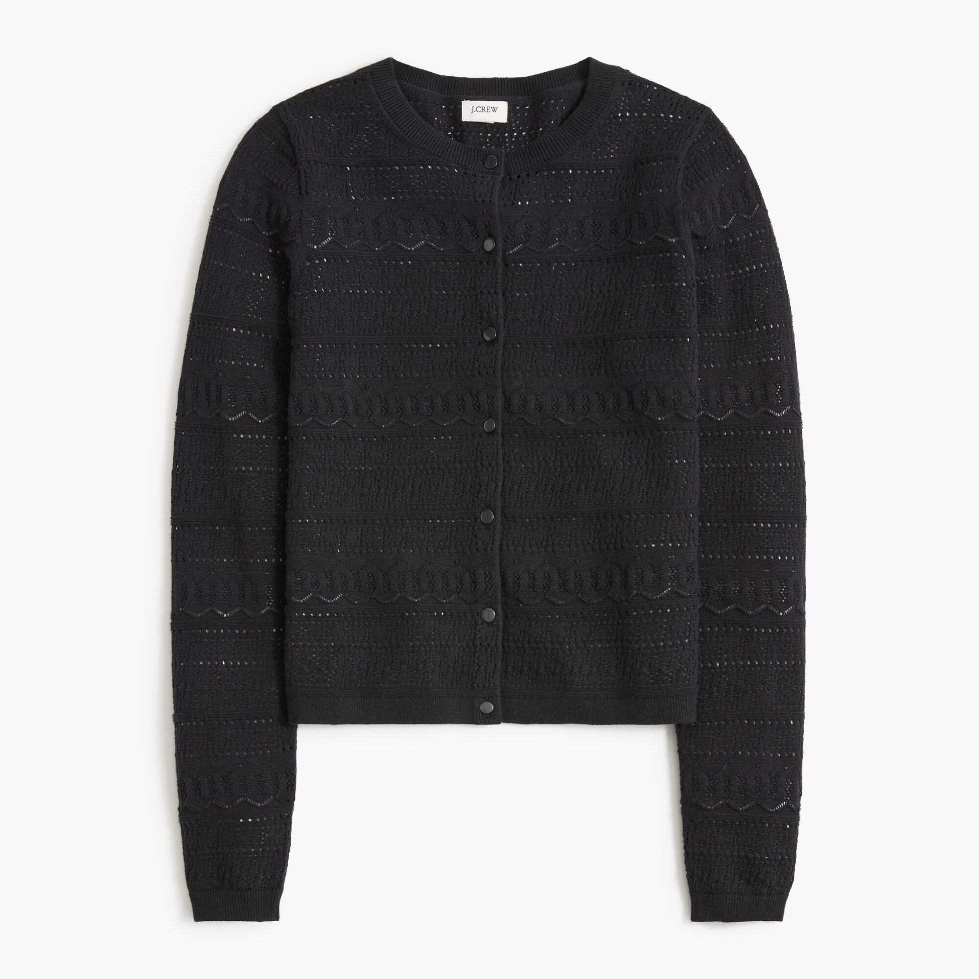  Pointelle cardigan sweater