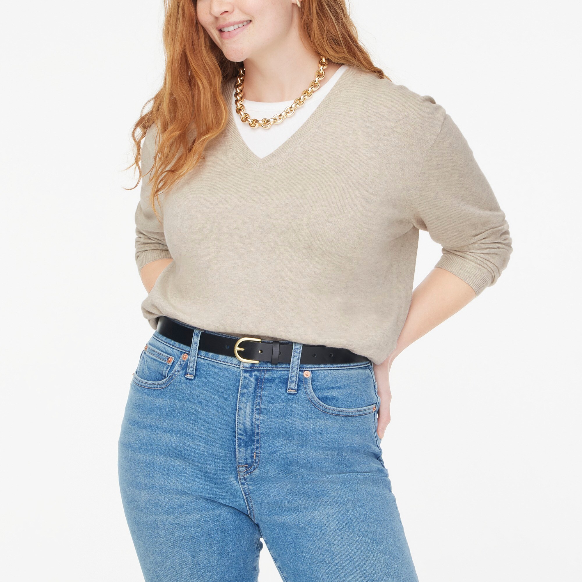 womens V-neck sweater
