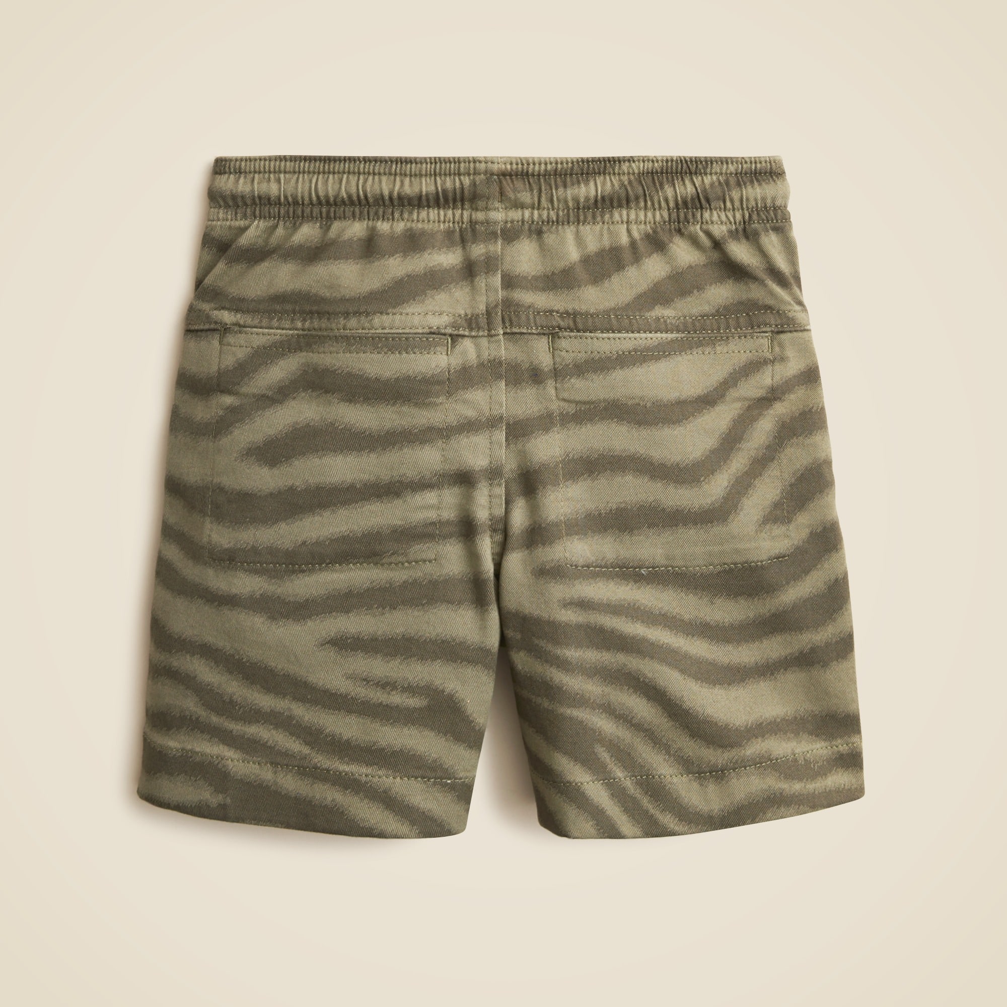 Boys' Pull-on Short In Zebra-print Stretch Chino For Boys