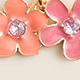 Girls' charm necklace kit FLOWER RED GLITTER MULT