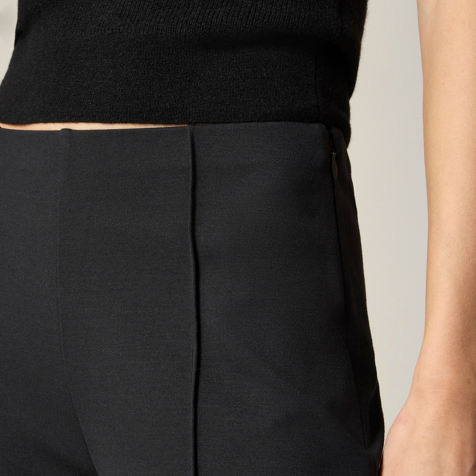 Wide-leg pant in stretch ponte