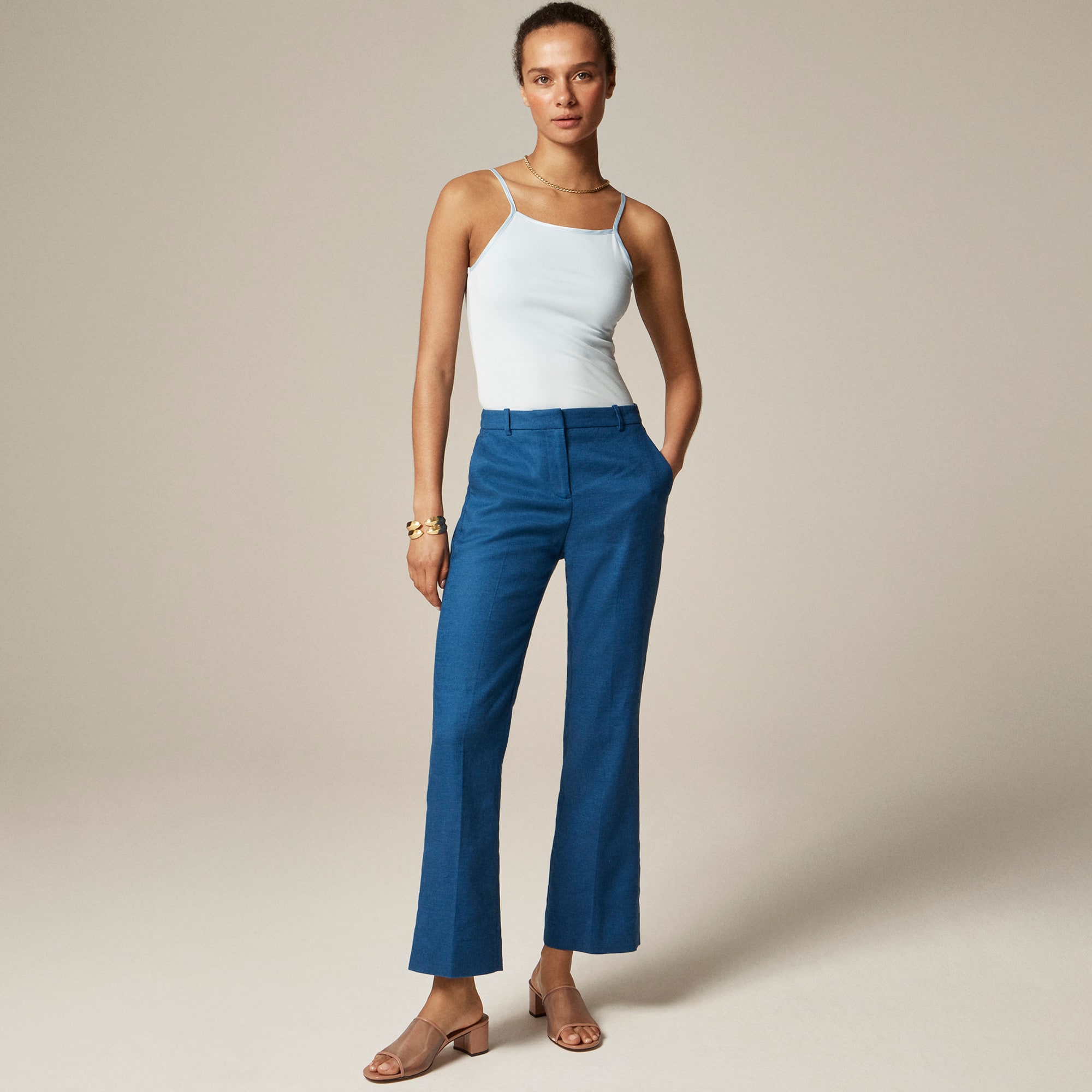 womens Kaya pant in stretch linen blend