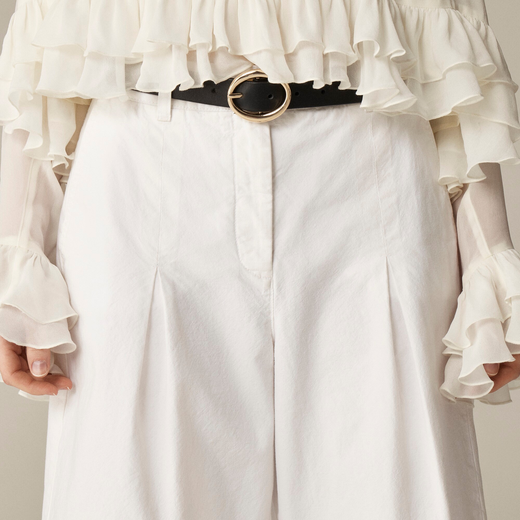 Cotton-blend culotte