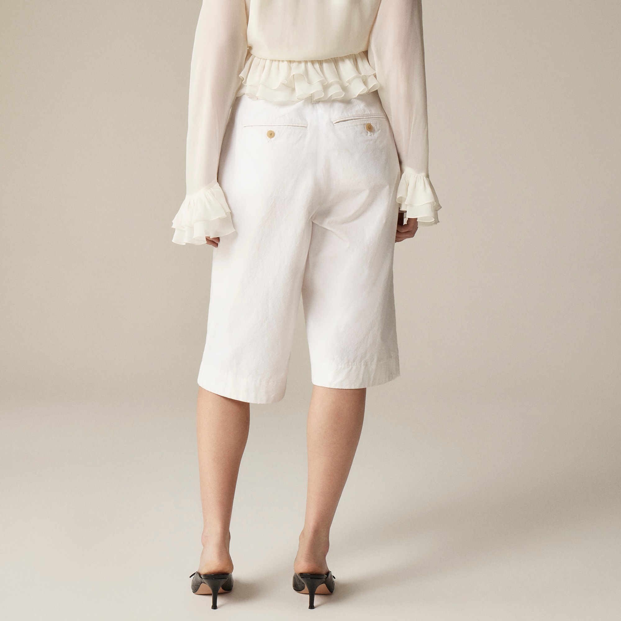 Cotton-blend culotte