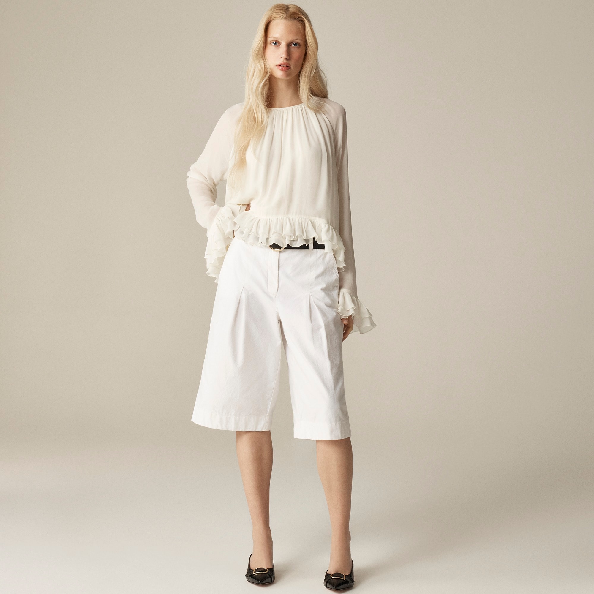 womens Cotton-blend culotte