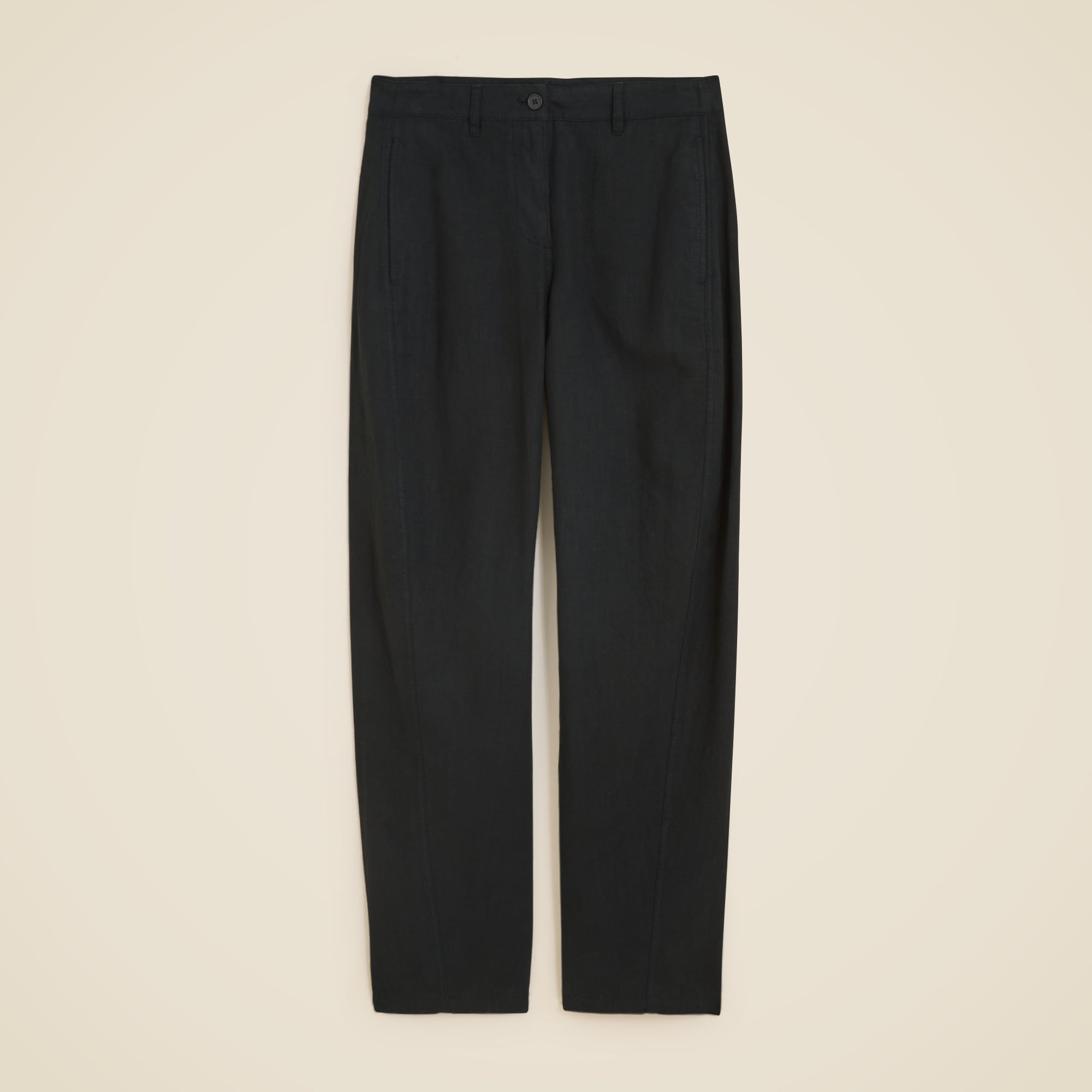 Relaxed barrel-leg pant in linen blend