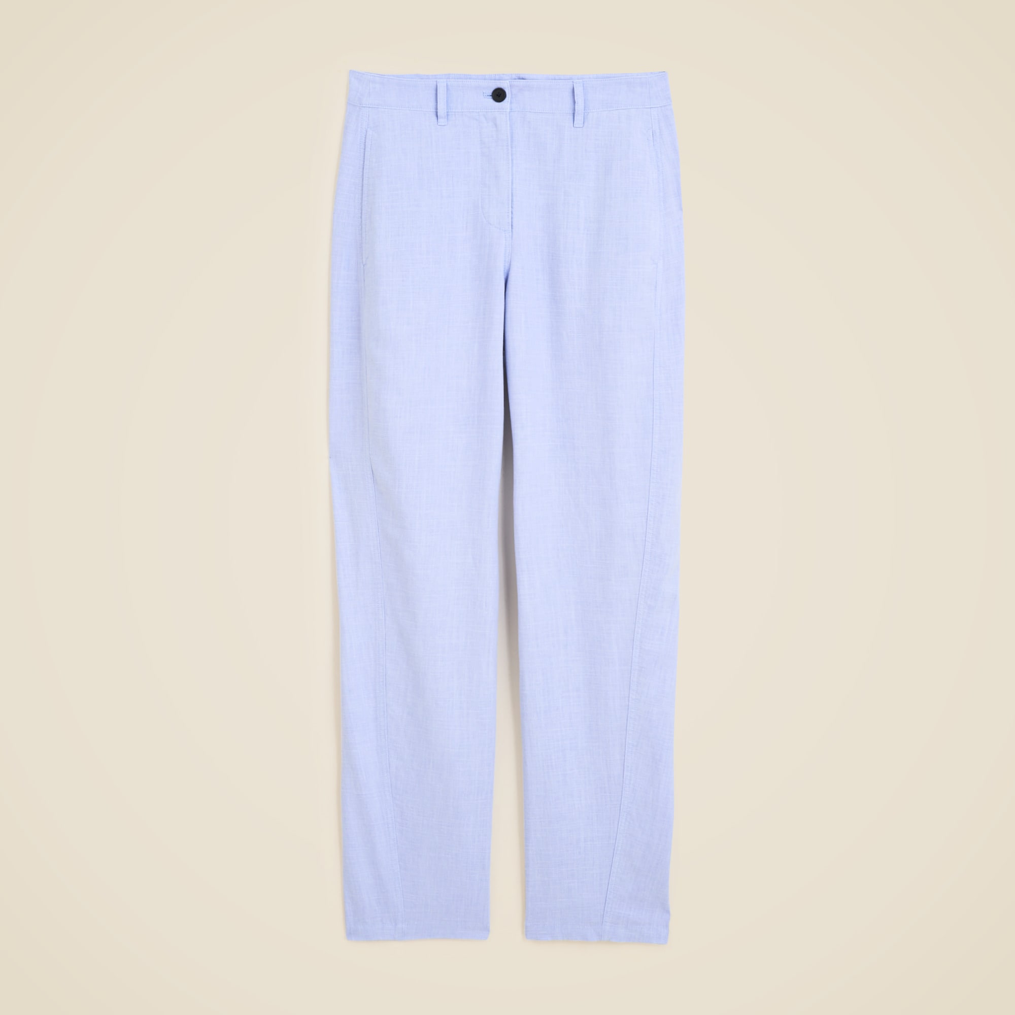 Relaxed barrel-leg pant in linen blend