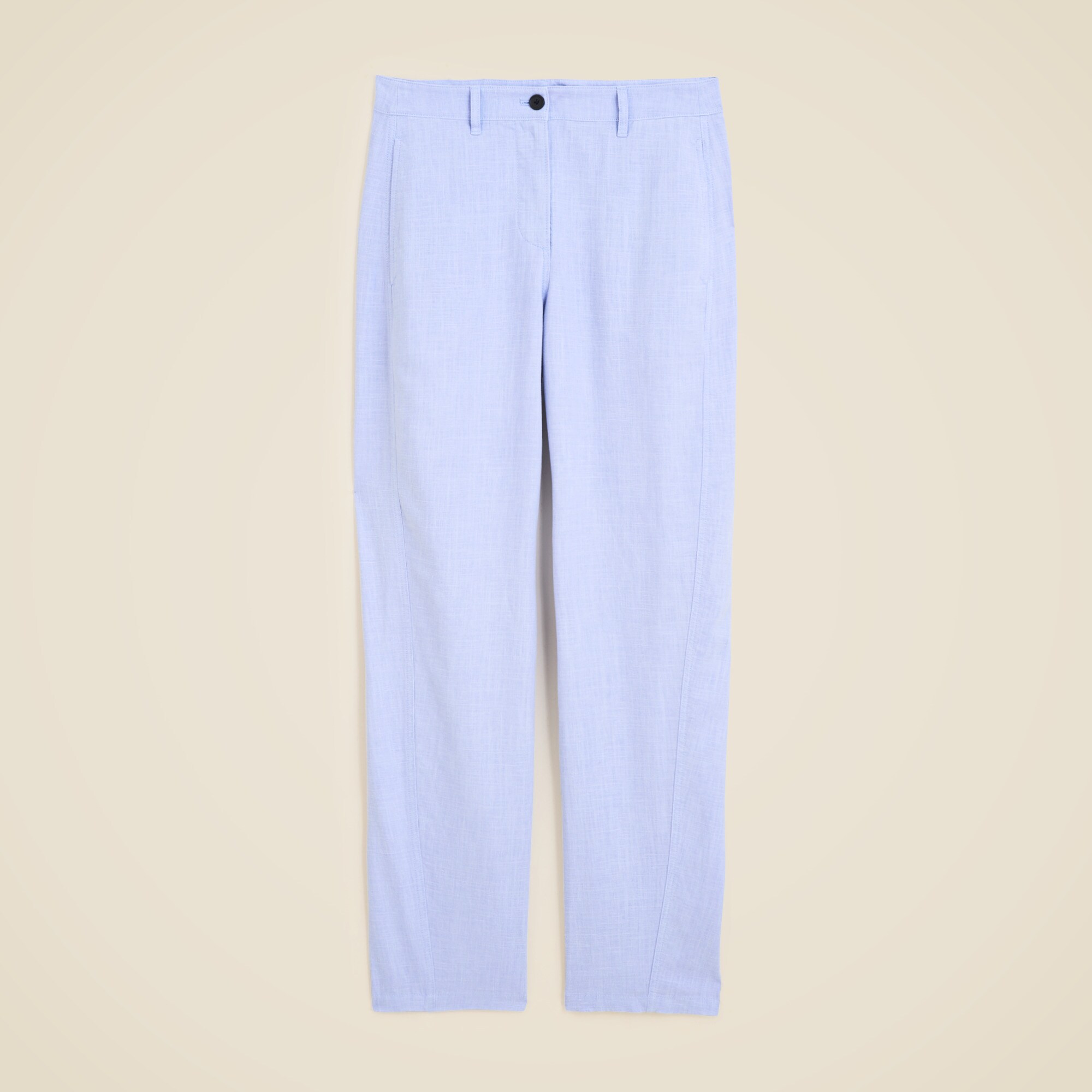 Relaxed barrel-leg pant in linen blend