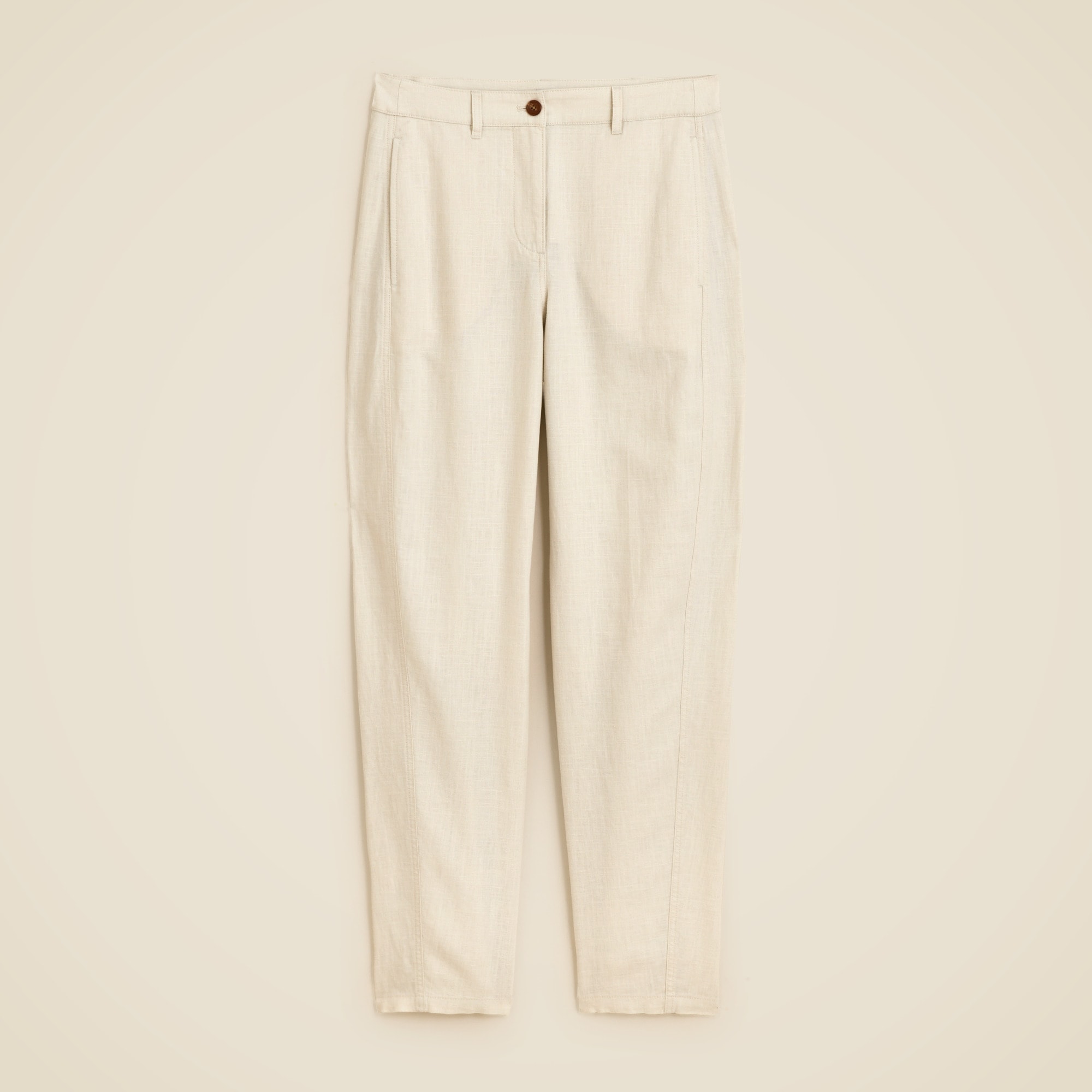 Relaxed barrel-leg pant in linen-TENCEL&trade; lyocell blend