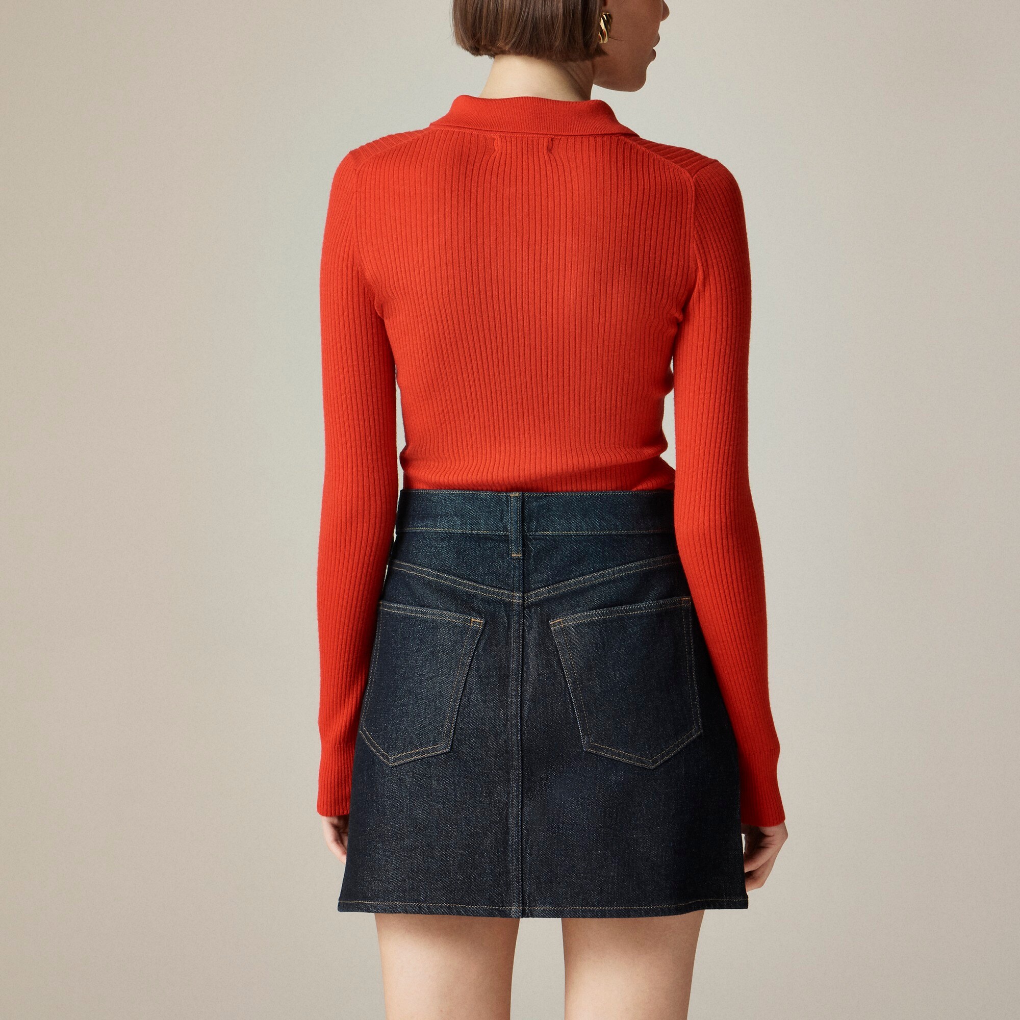 Denim mini skirt - image 4