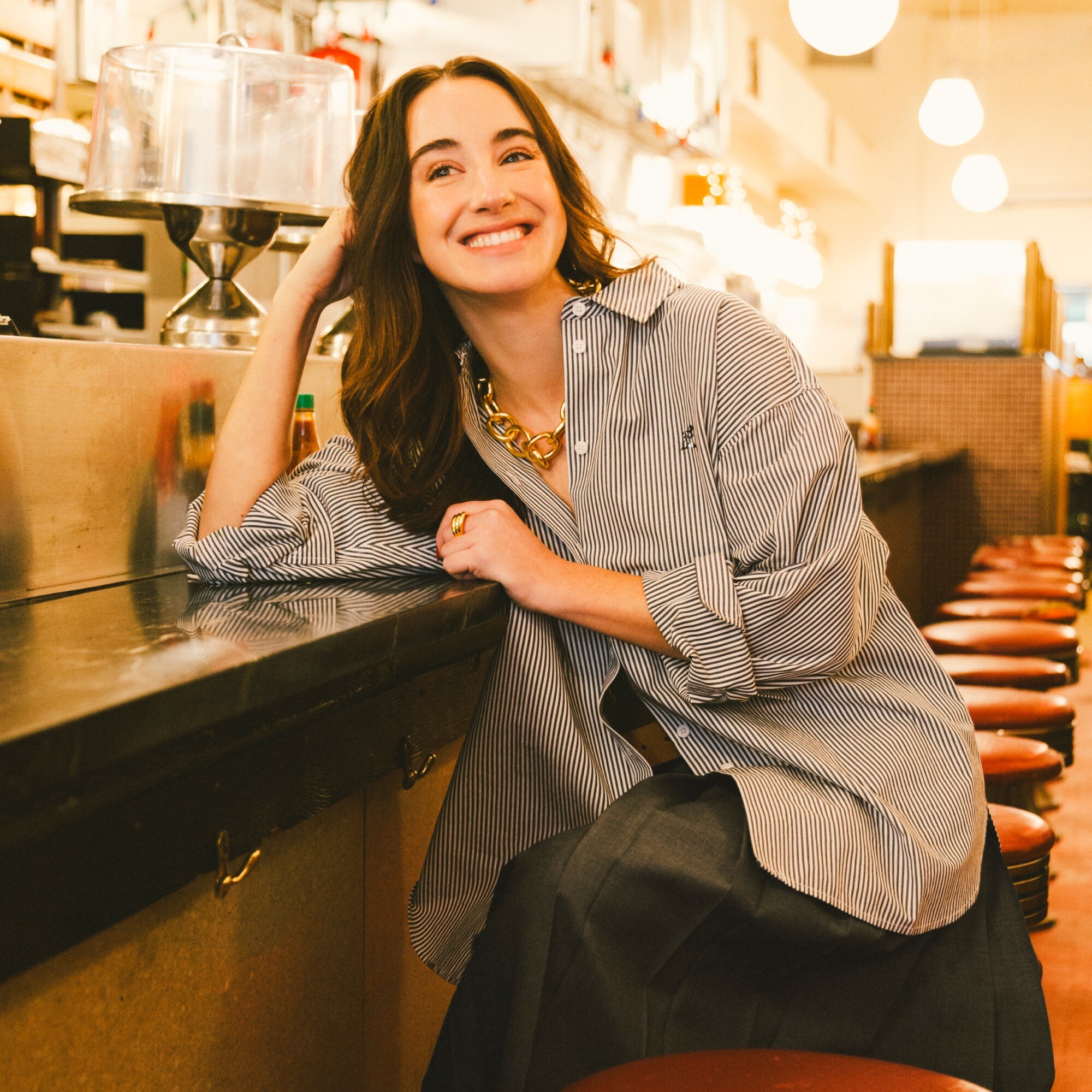 womens Limited-edition The New Yorker X J.Crew &Eacute;tienne oversized shirt in striped cotton oxford