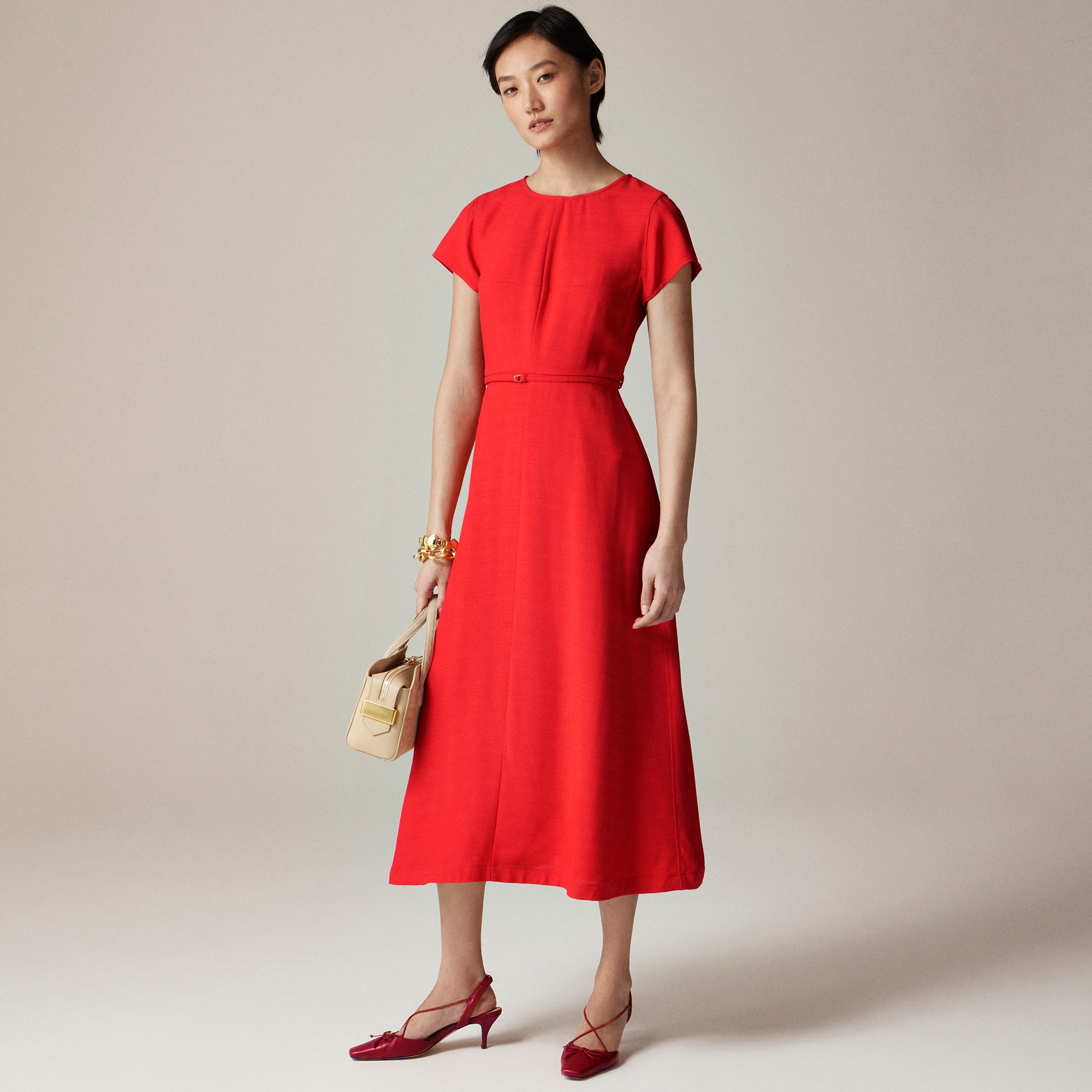  Mathilde dress in luster canvas