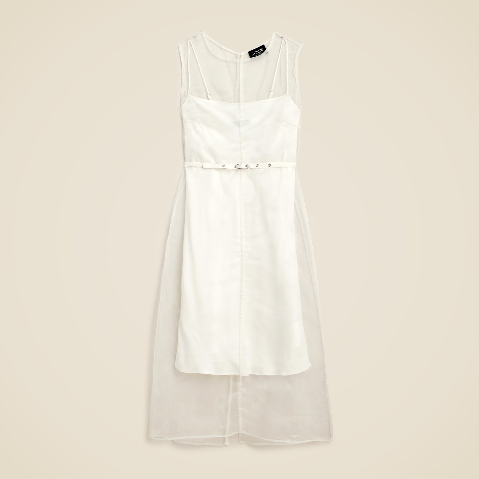 Collection layered shift dress in liquid organza