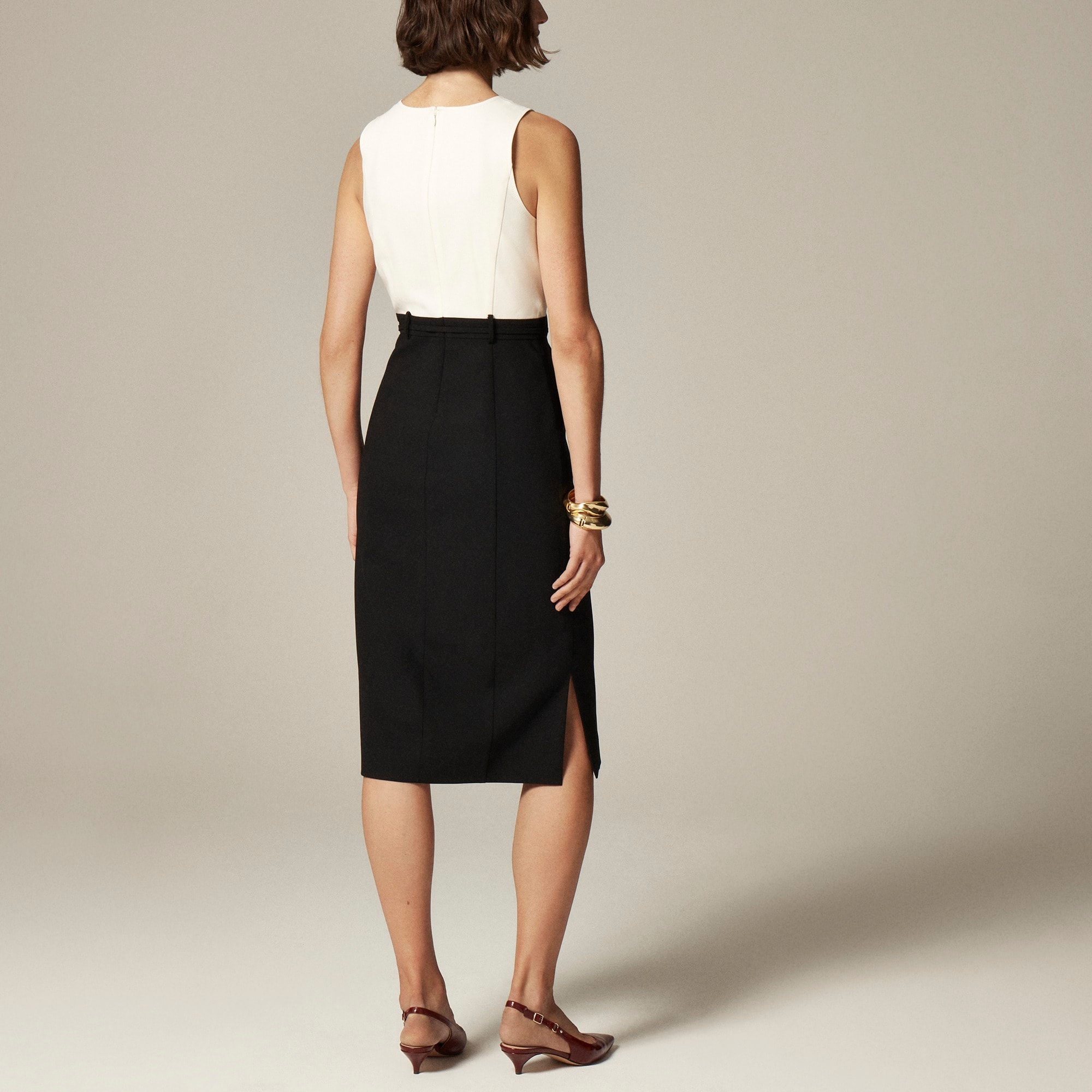Simone dress in Italian stretch merino wool blend