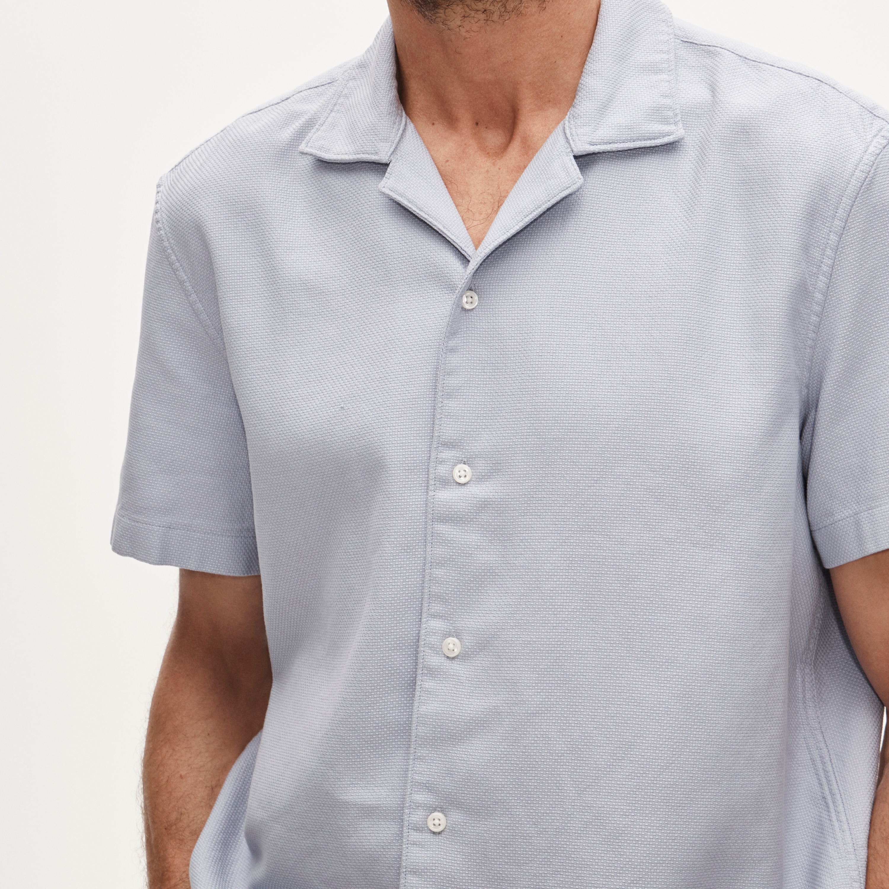 Short-sleeve Cotton Dobby Camp-collar Shirt For Men | J.Crew