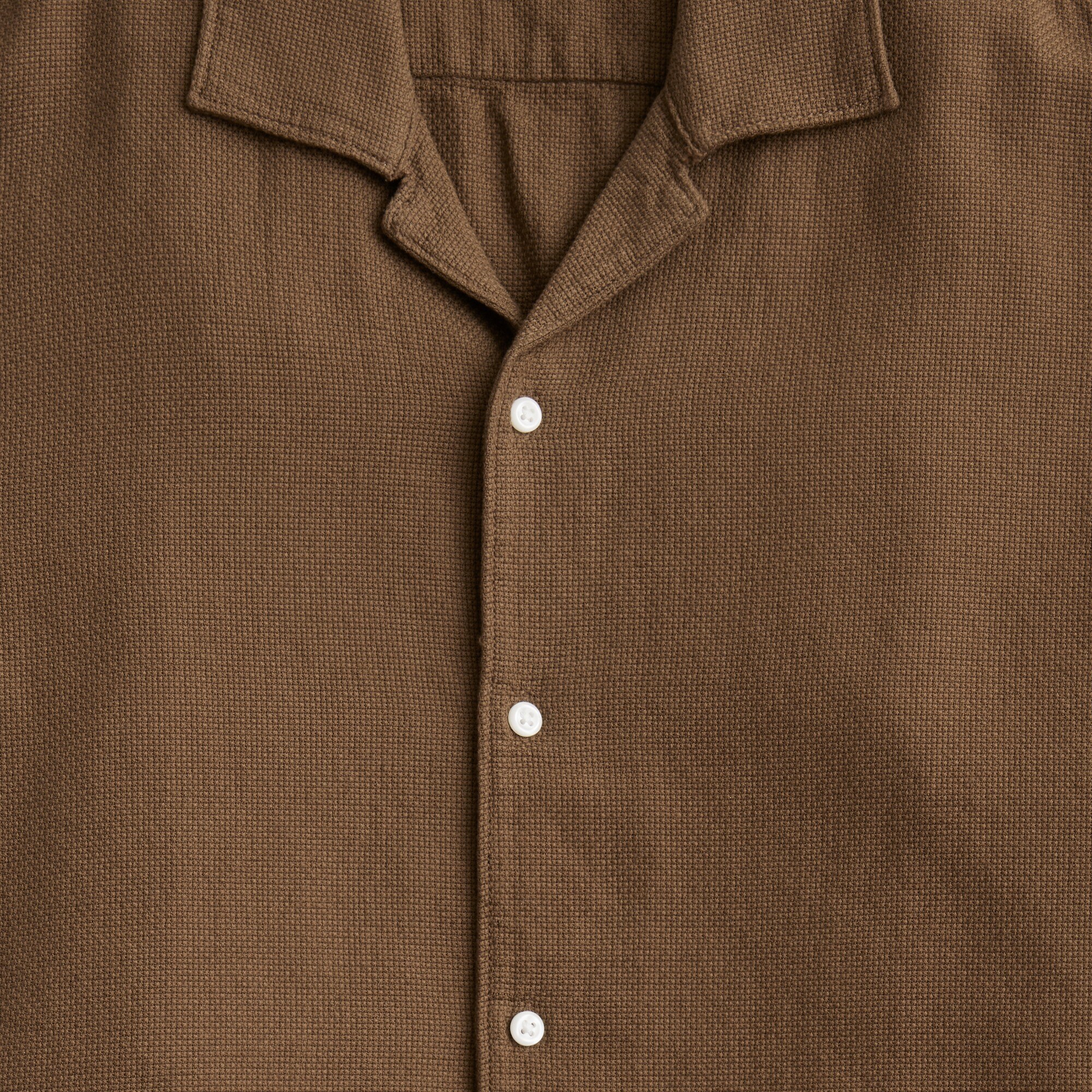 Short-sleeve Textured Cotton Camp-collar Shirt For Men | J.Crew
