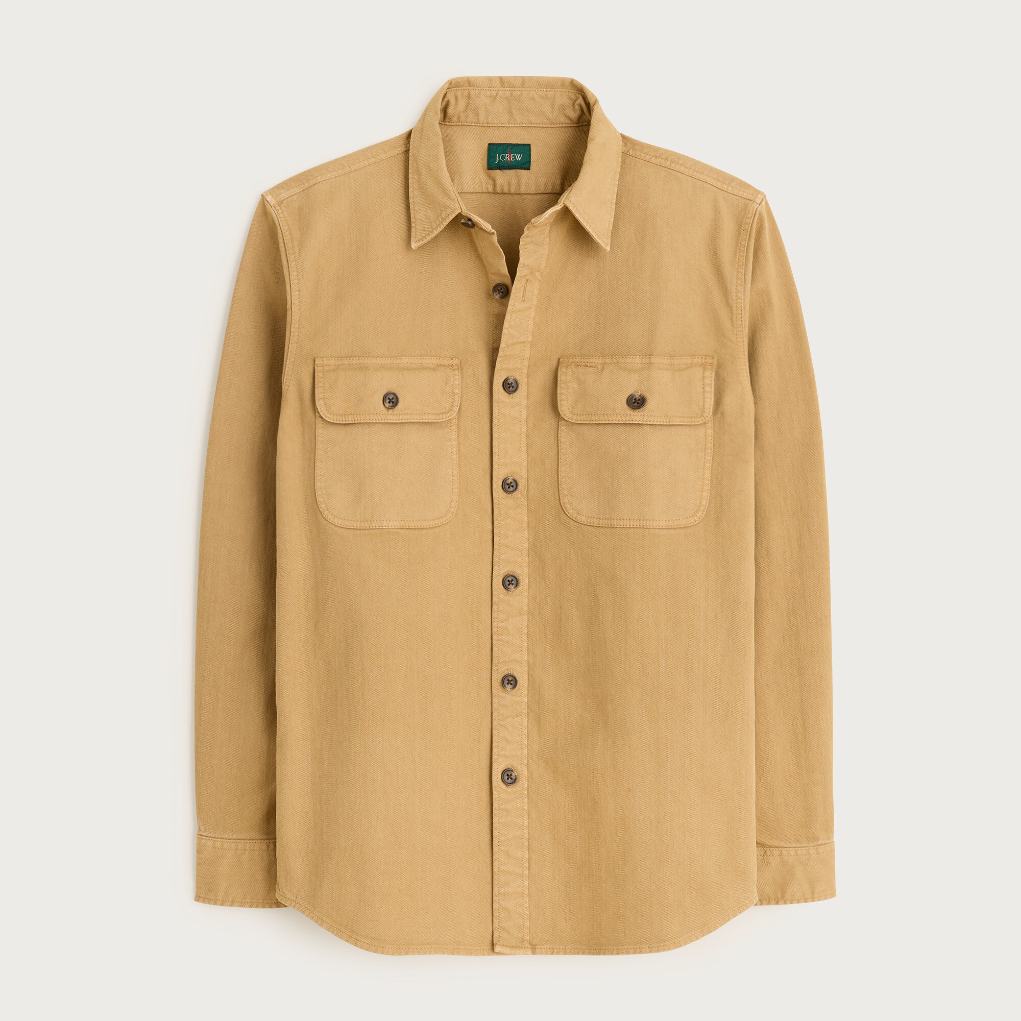 Garment-dyed Twill Overshirt For Men | J.Crew