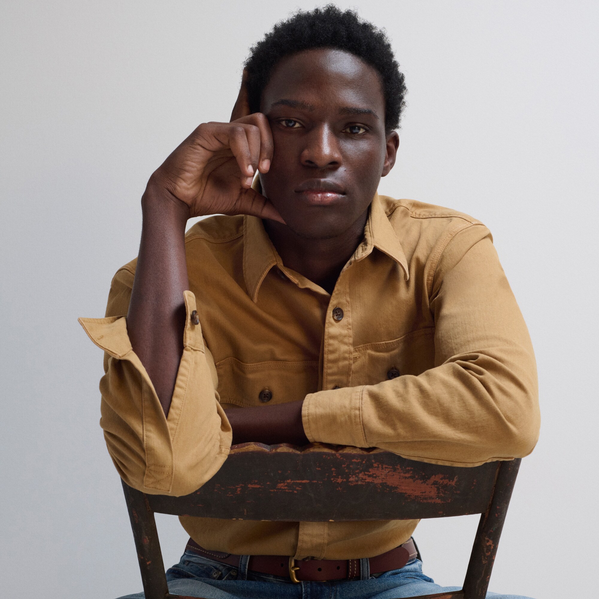 Garment-dyed Twill Overshirt For Men | J.Crew