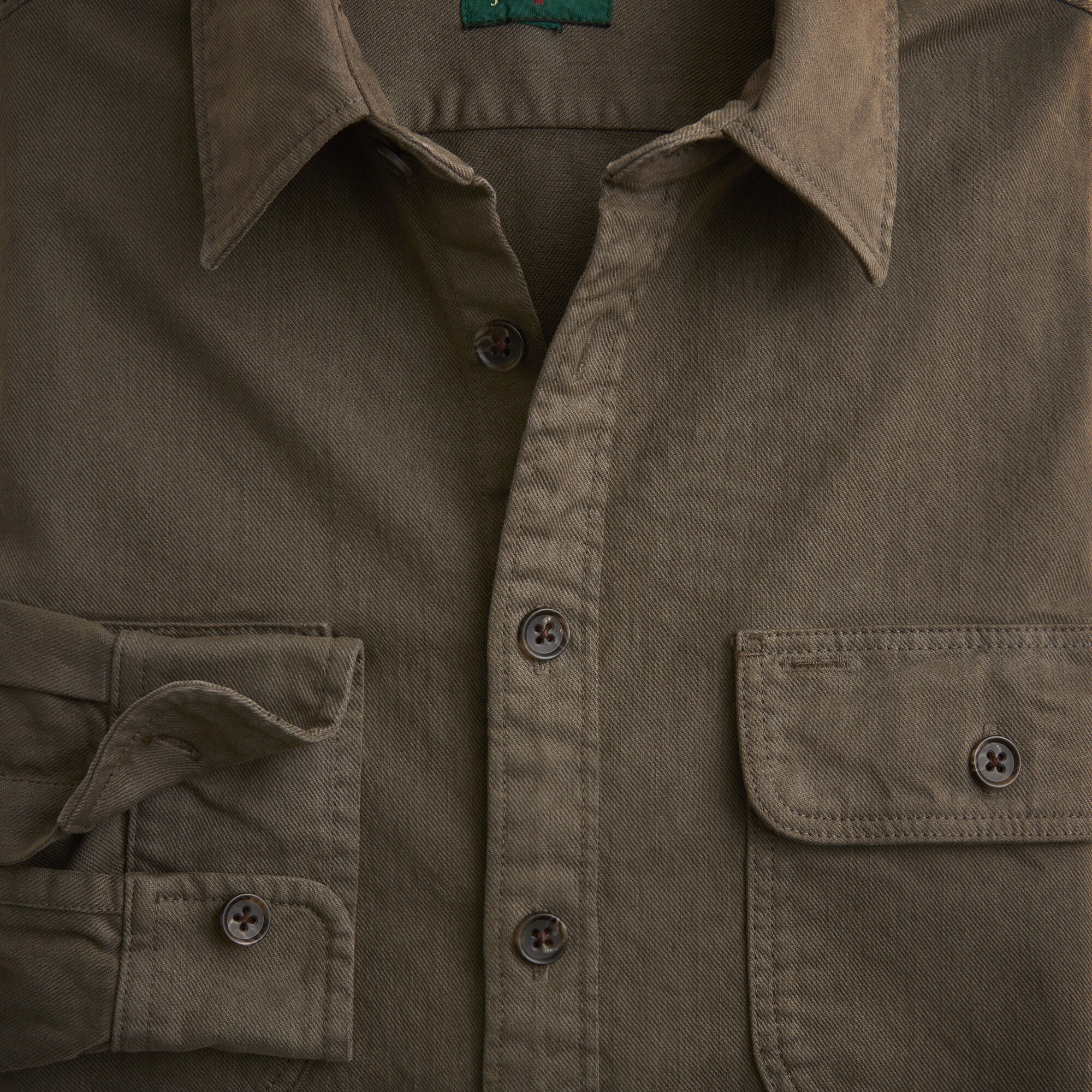 Drawer ドロワー スラックス 緑 36(S位) 0197624O0007 J.Crew: Garment-dyed Twill Overshirt For Men