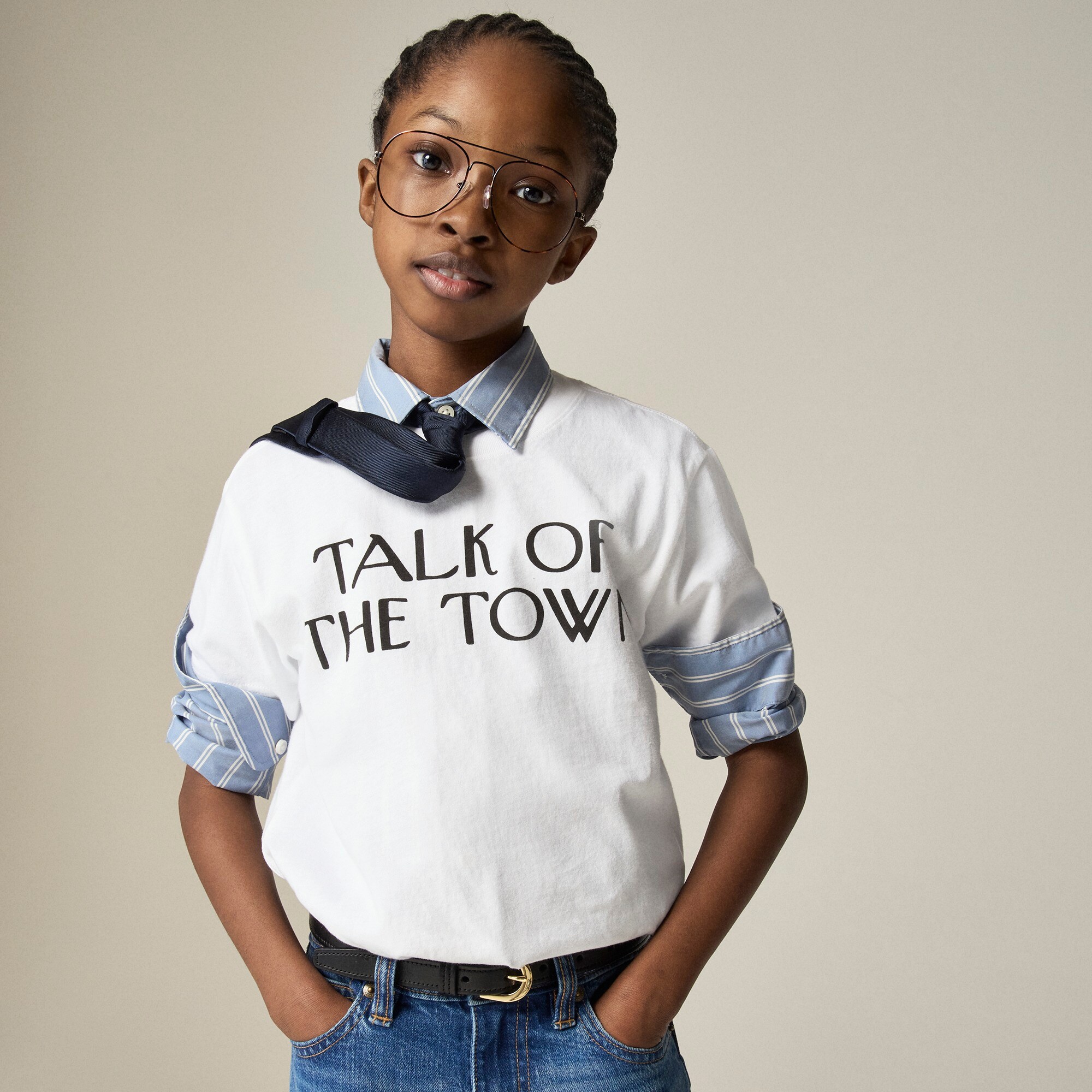 Limited-edition The New Yorker X Crewcuts "Talk of the Town" graphic T-shirt