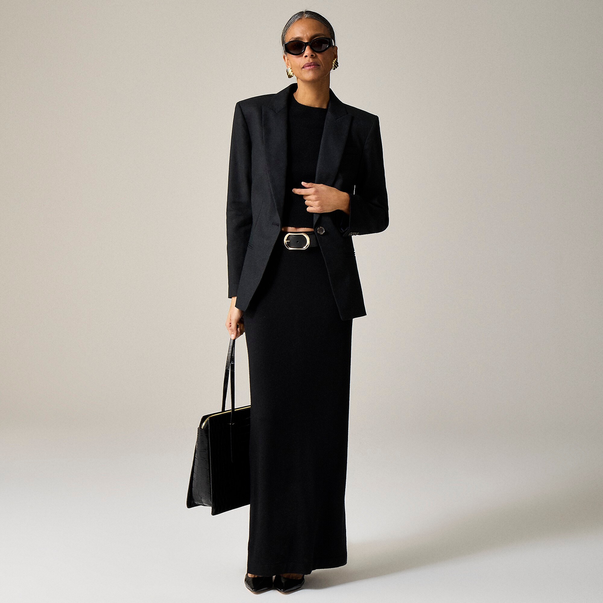 Alexandra blazer in stretch linen blend