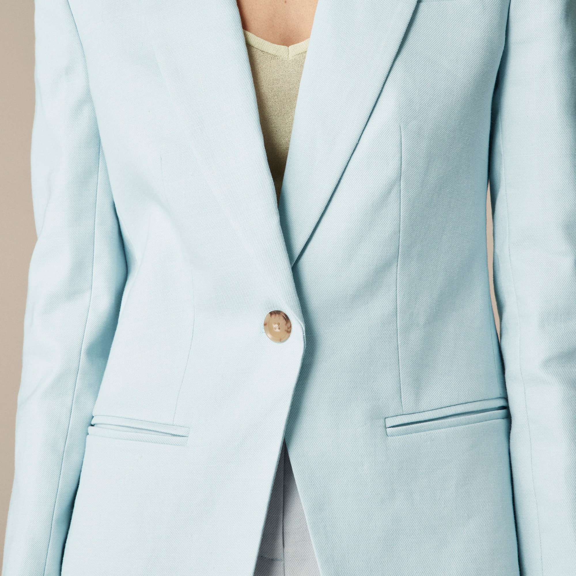 Petite Alexandra blazer in stretch linen blend