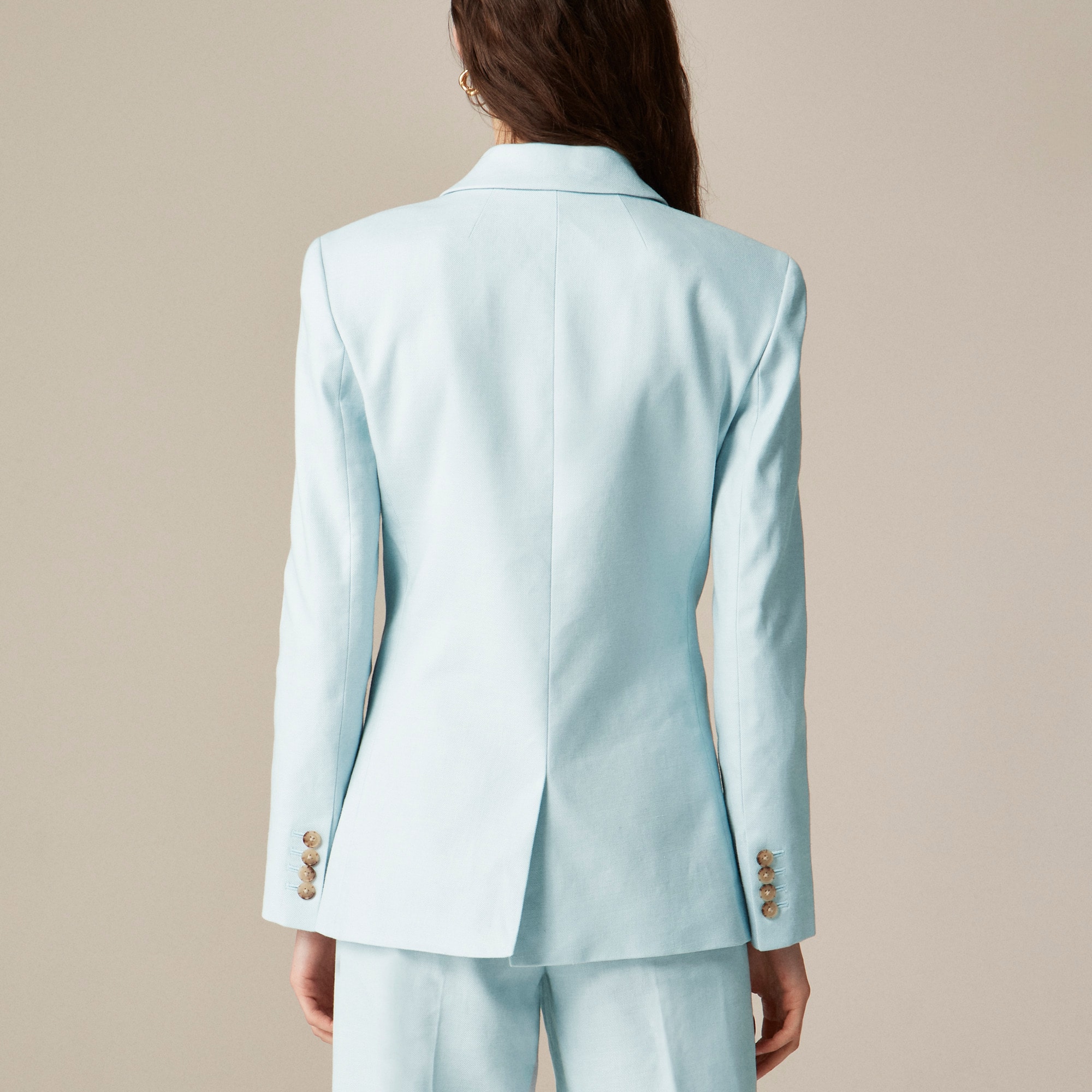 Petite Alexandra blazer in stretch linen blend