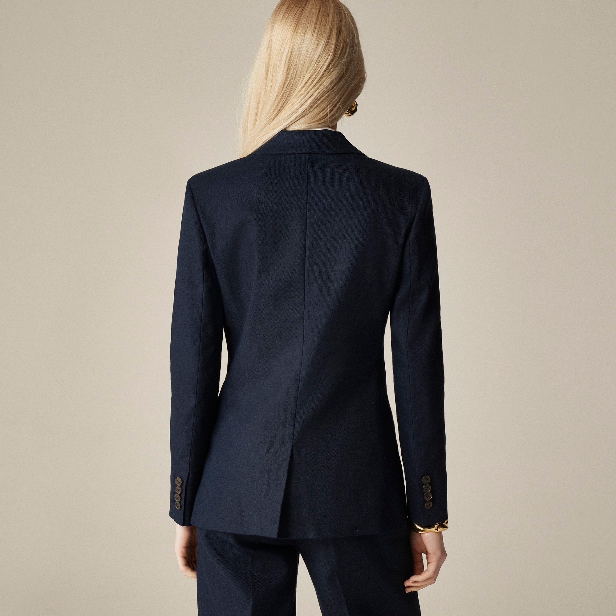 Alexandra blazer in stretch linen blend