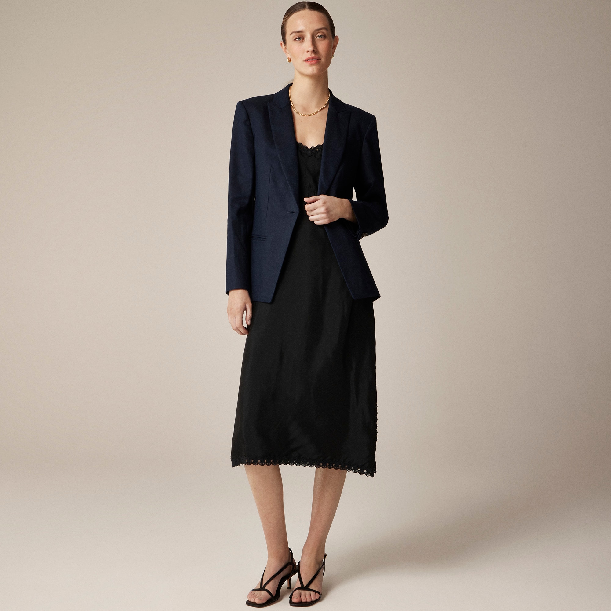 Alexandra blazer in stretch linen blend