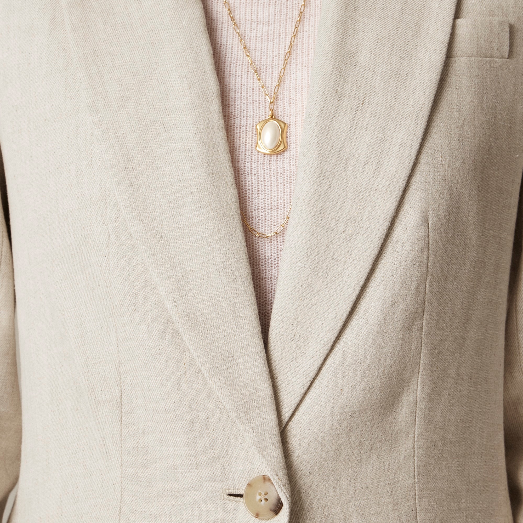 Alexandra blazer in stretch linen blend