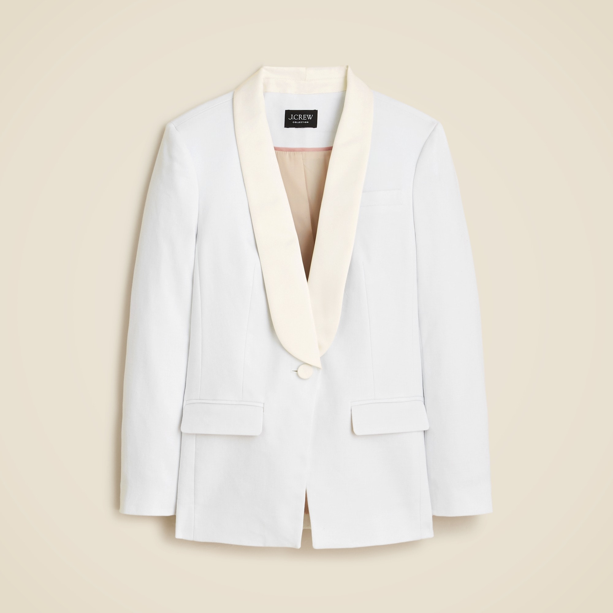 Collection Alexandra shawl-collar blazer in stretch linen blend
