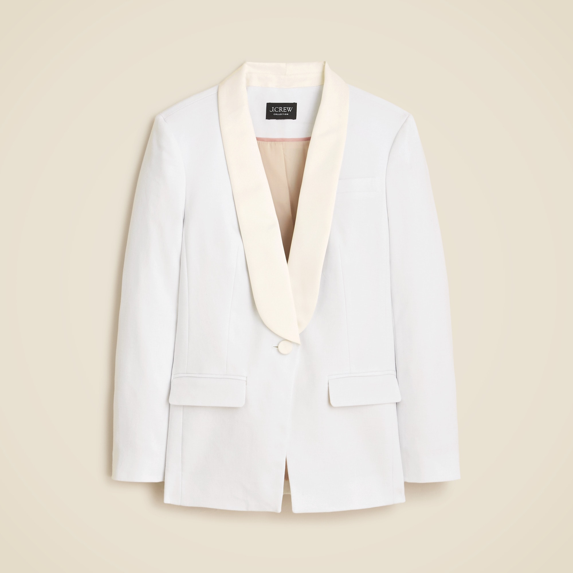 Collection Alexandra shawl-collar blazer in stretch linen blend