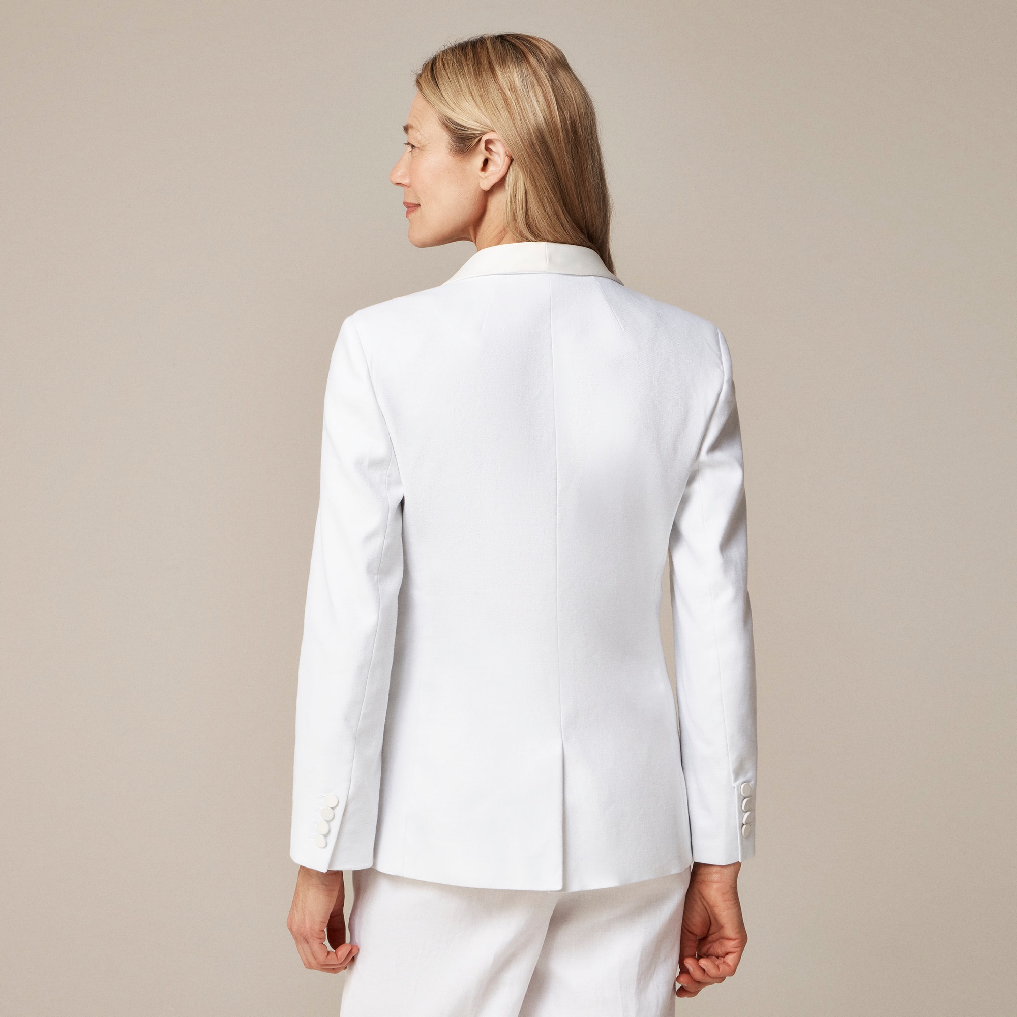 Collection Alexandra shawl-collar blazer in stretch linen blend