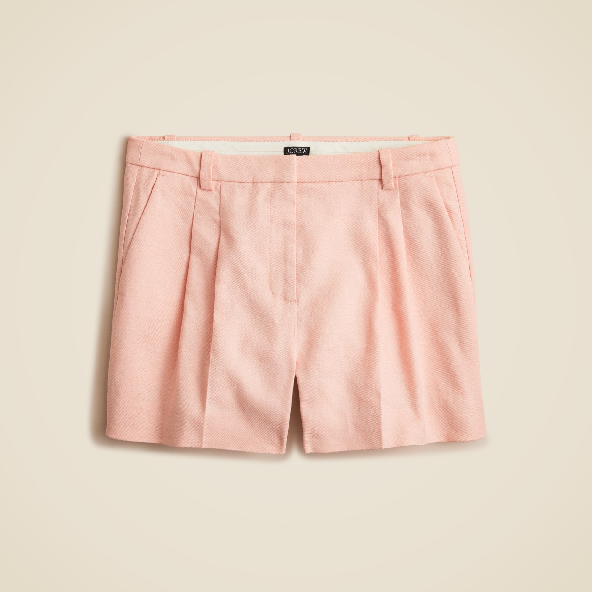 womens Lucia short in stretch linen blend