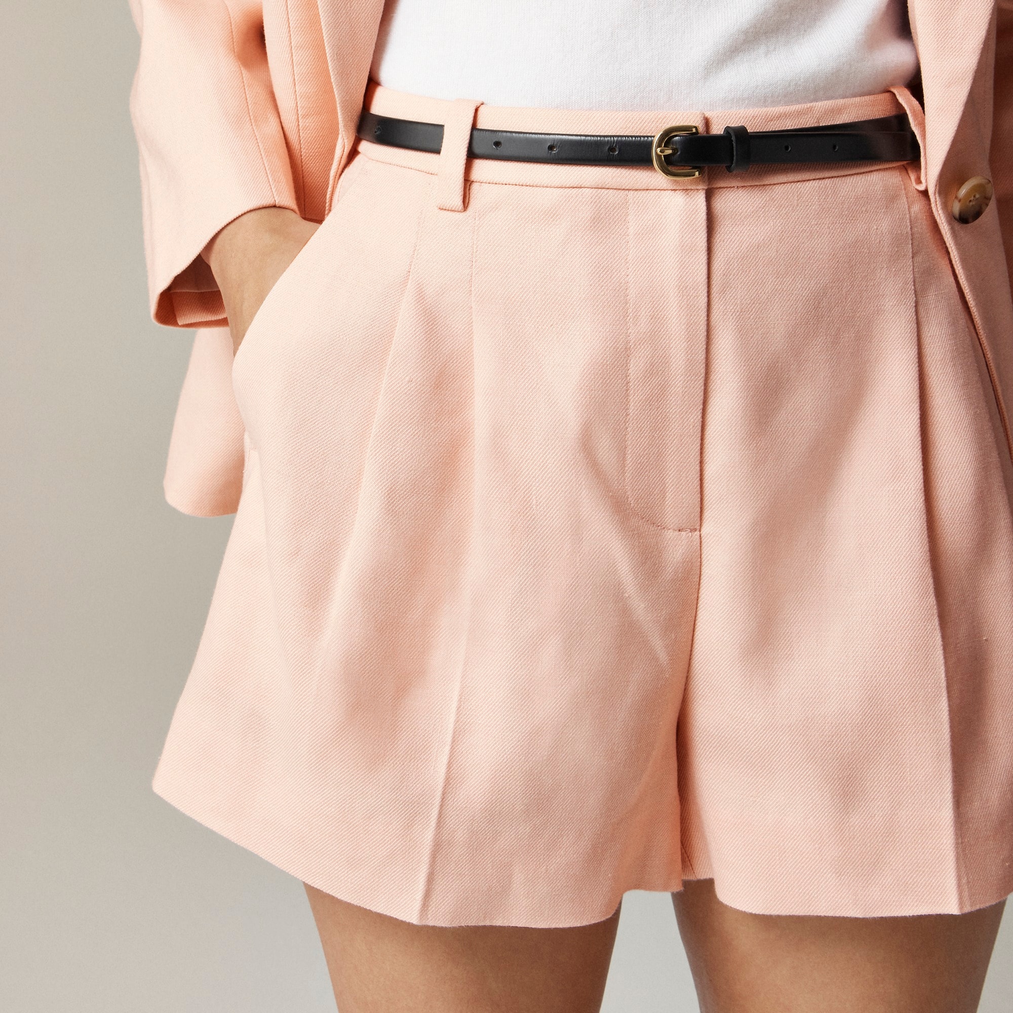 Lucia short in stretch linen blend - image 5