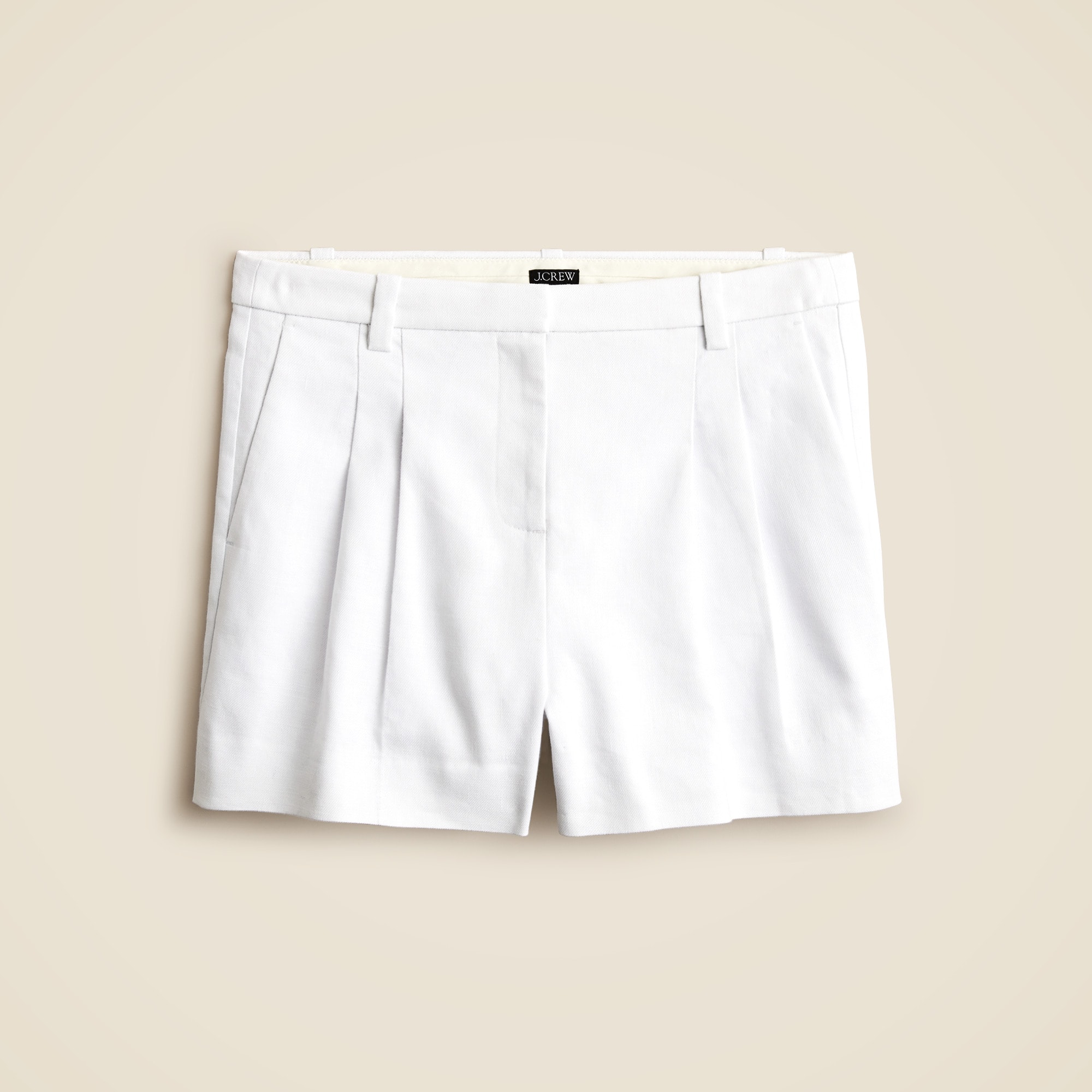 Lucia short in stretch linen blend