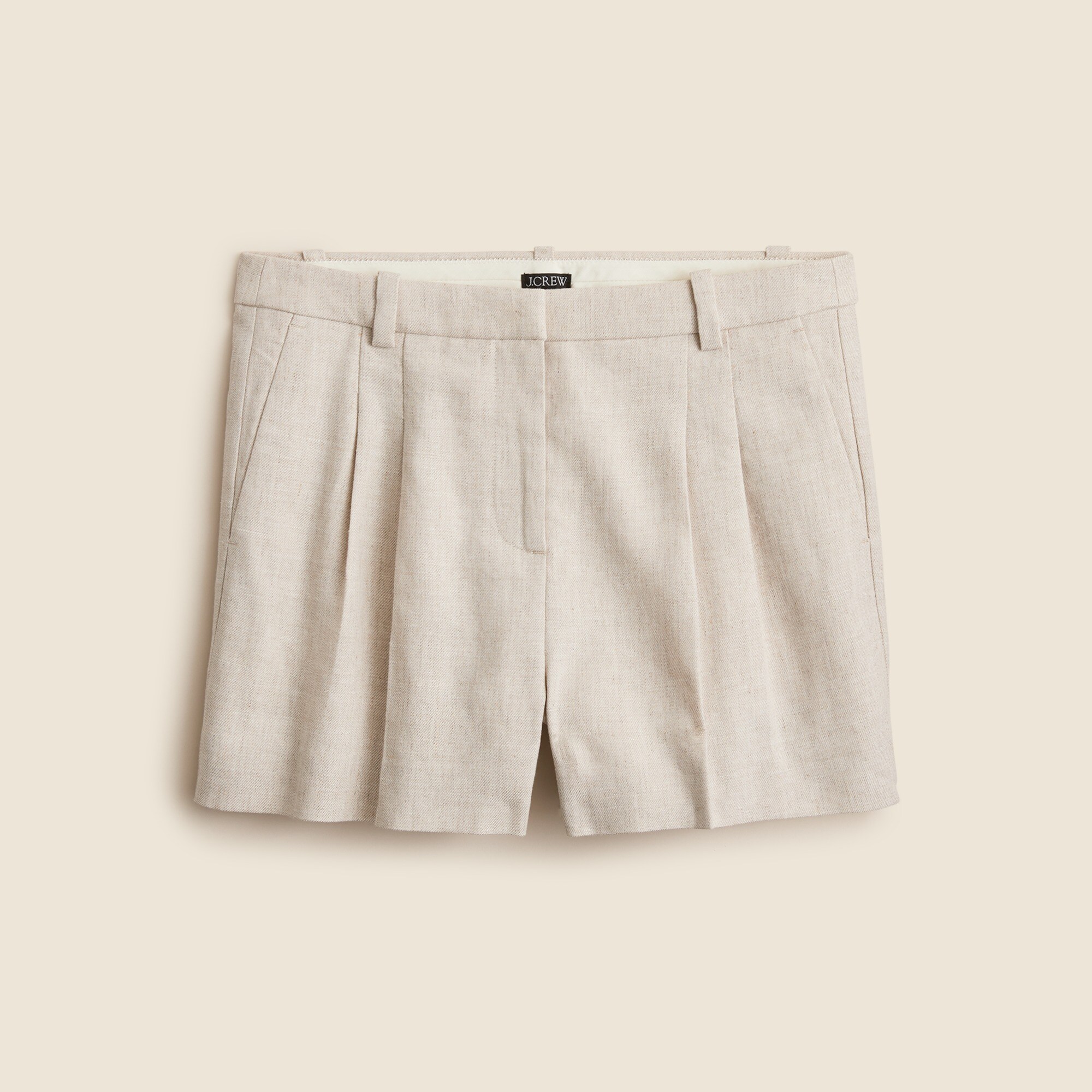 Lucia short in stretch linen blend