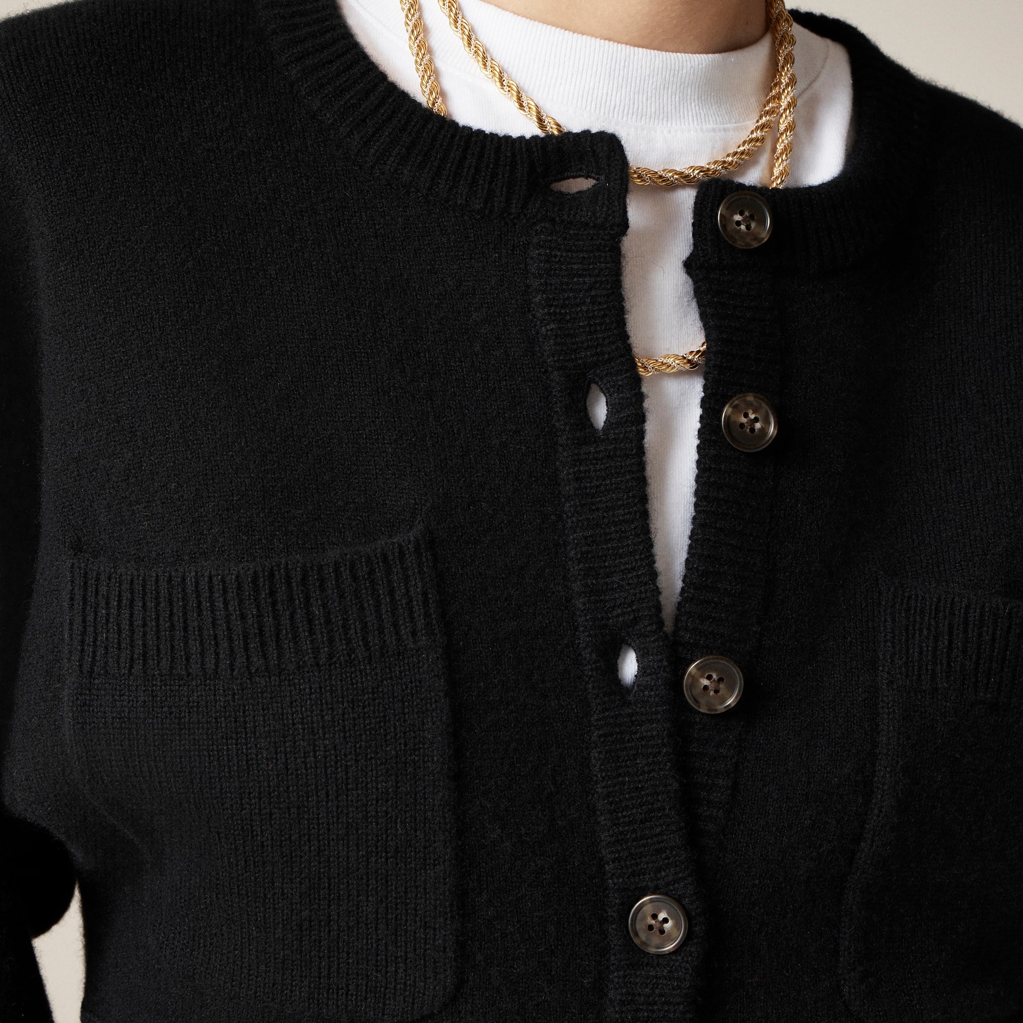 Spring Street cashmere-blend patch-pocket cardigan