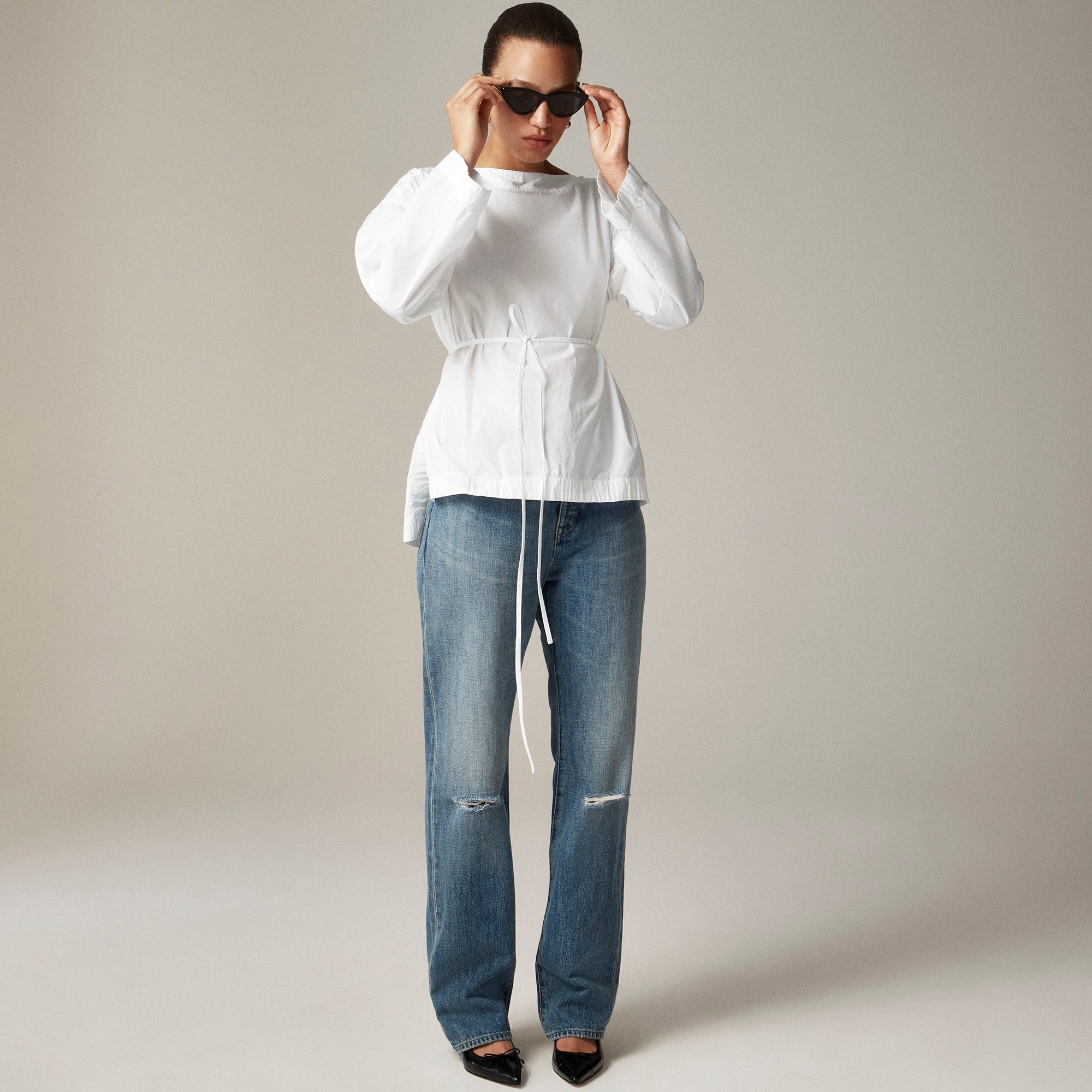 womens Ciel top in cotton poplin