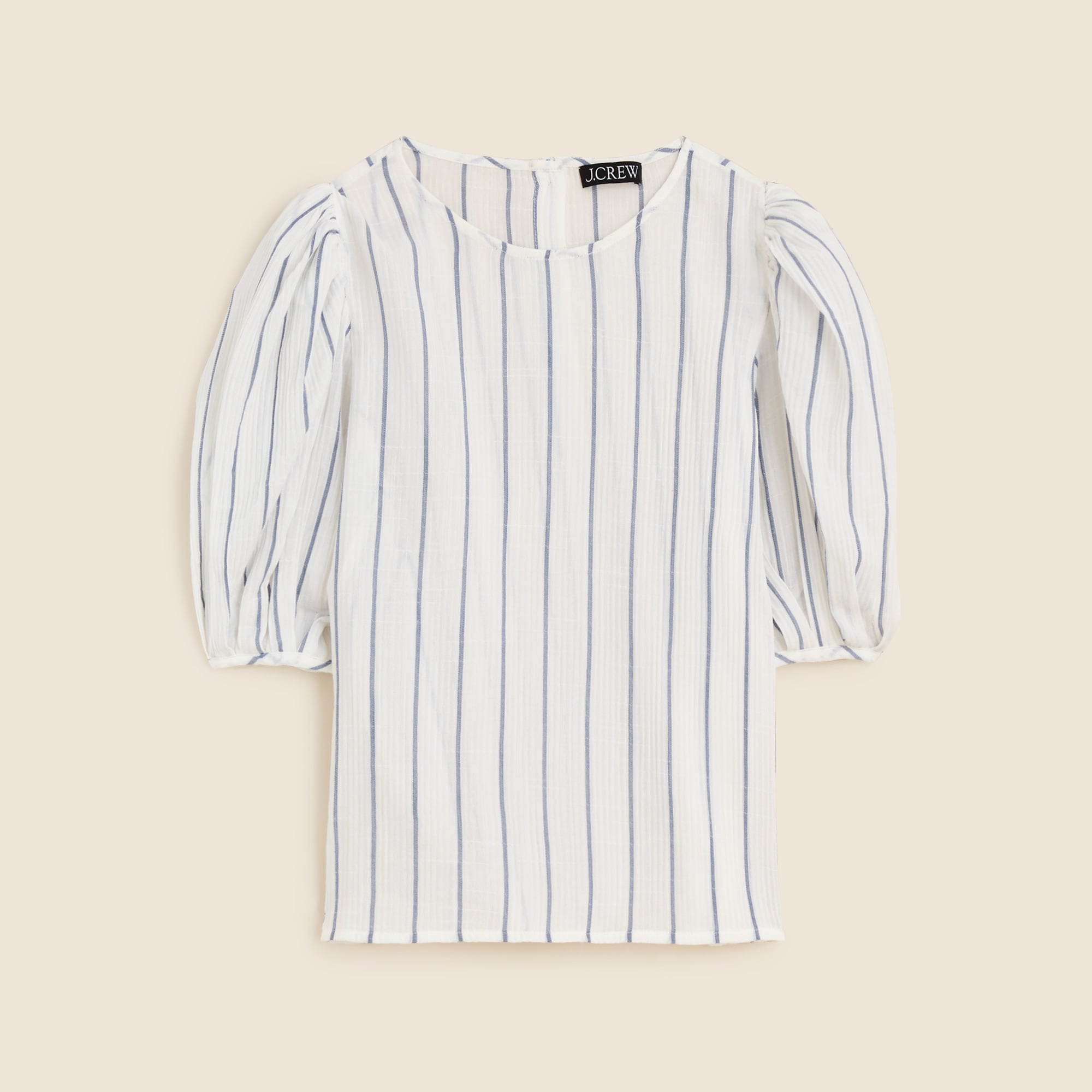 womens Puff-sleeve top in sheer gauze