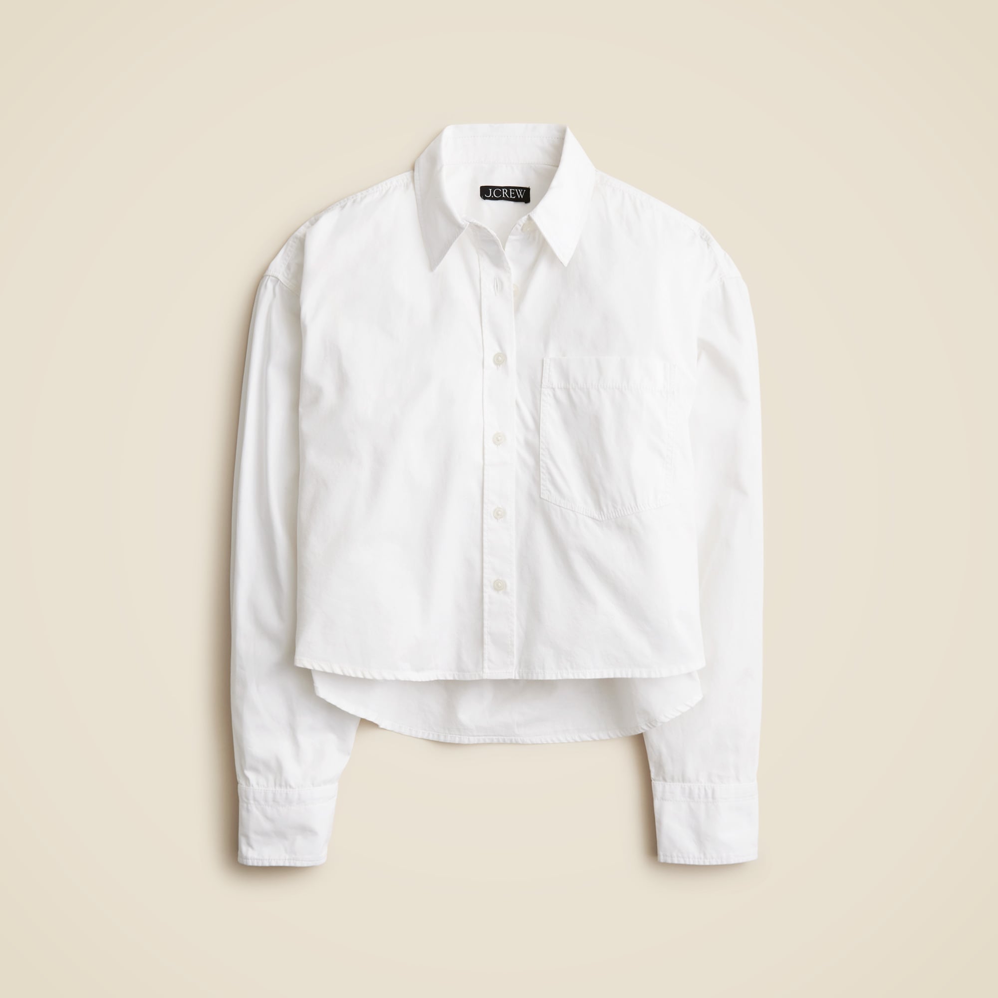 Étienne cropped button-up shirt in cotton poplin