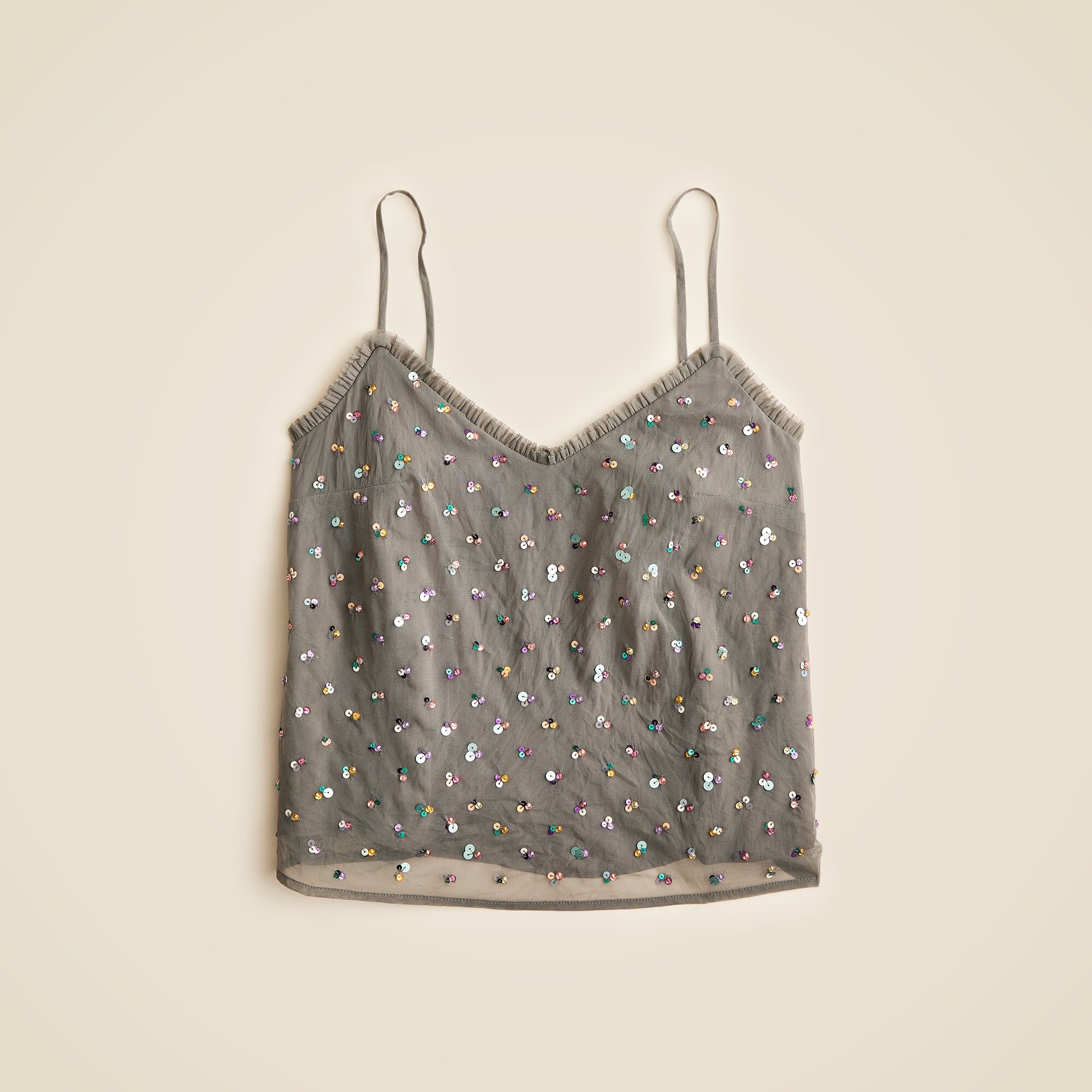 Collection ruffle-trim camisole with embellishments