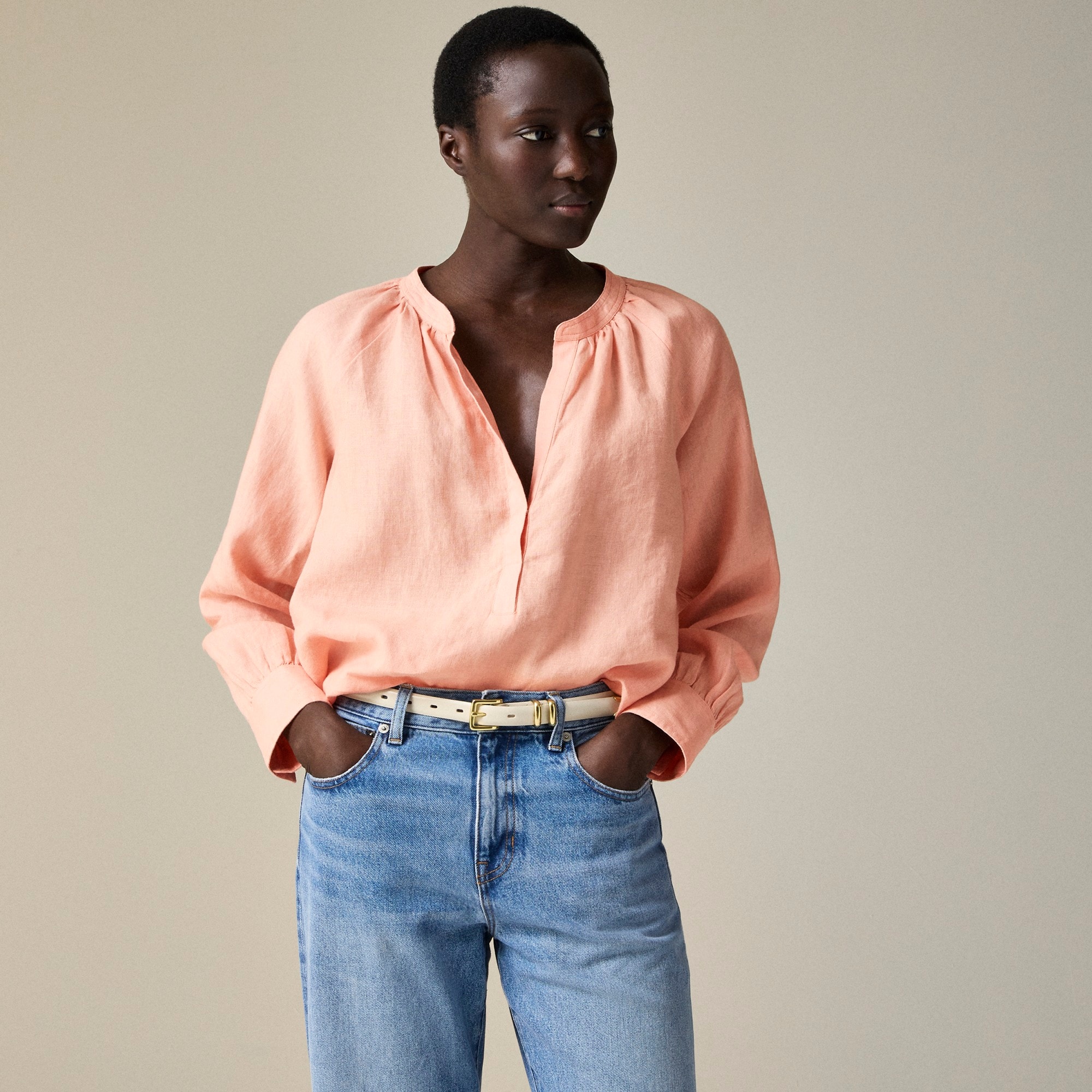 womens Cabana top in linen
