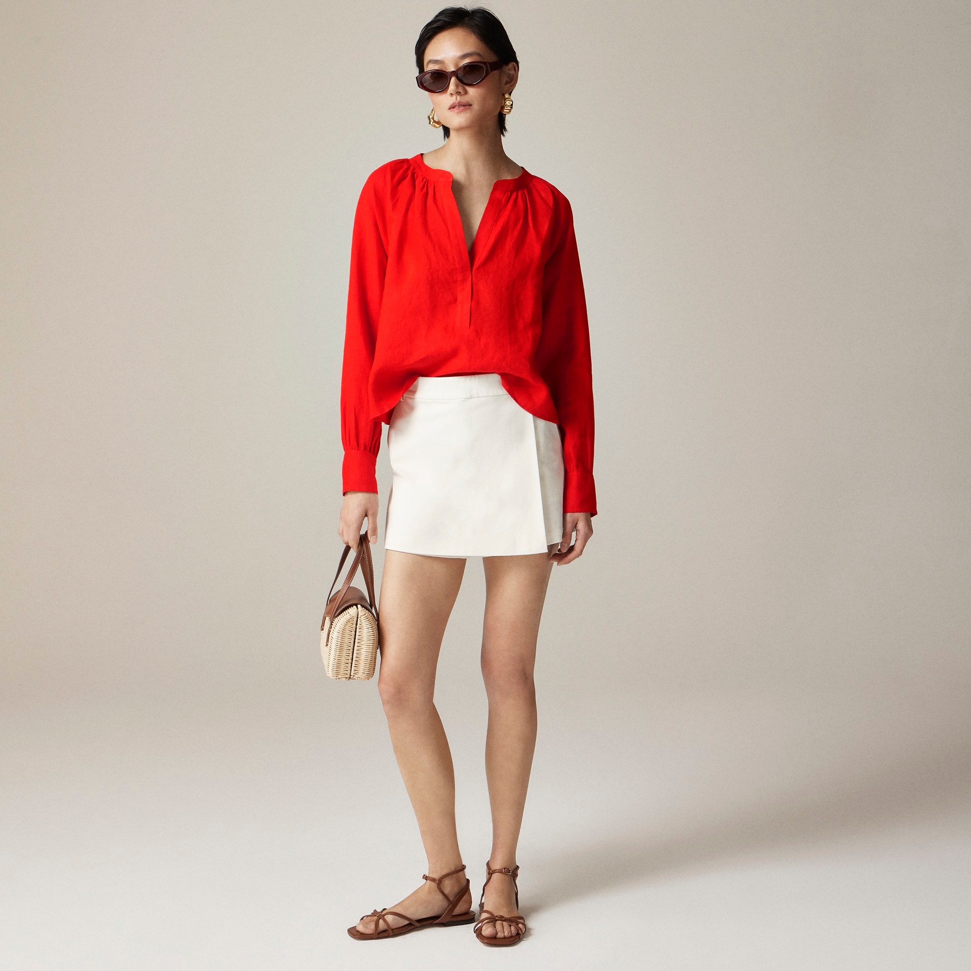 womens Cabana top in linen