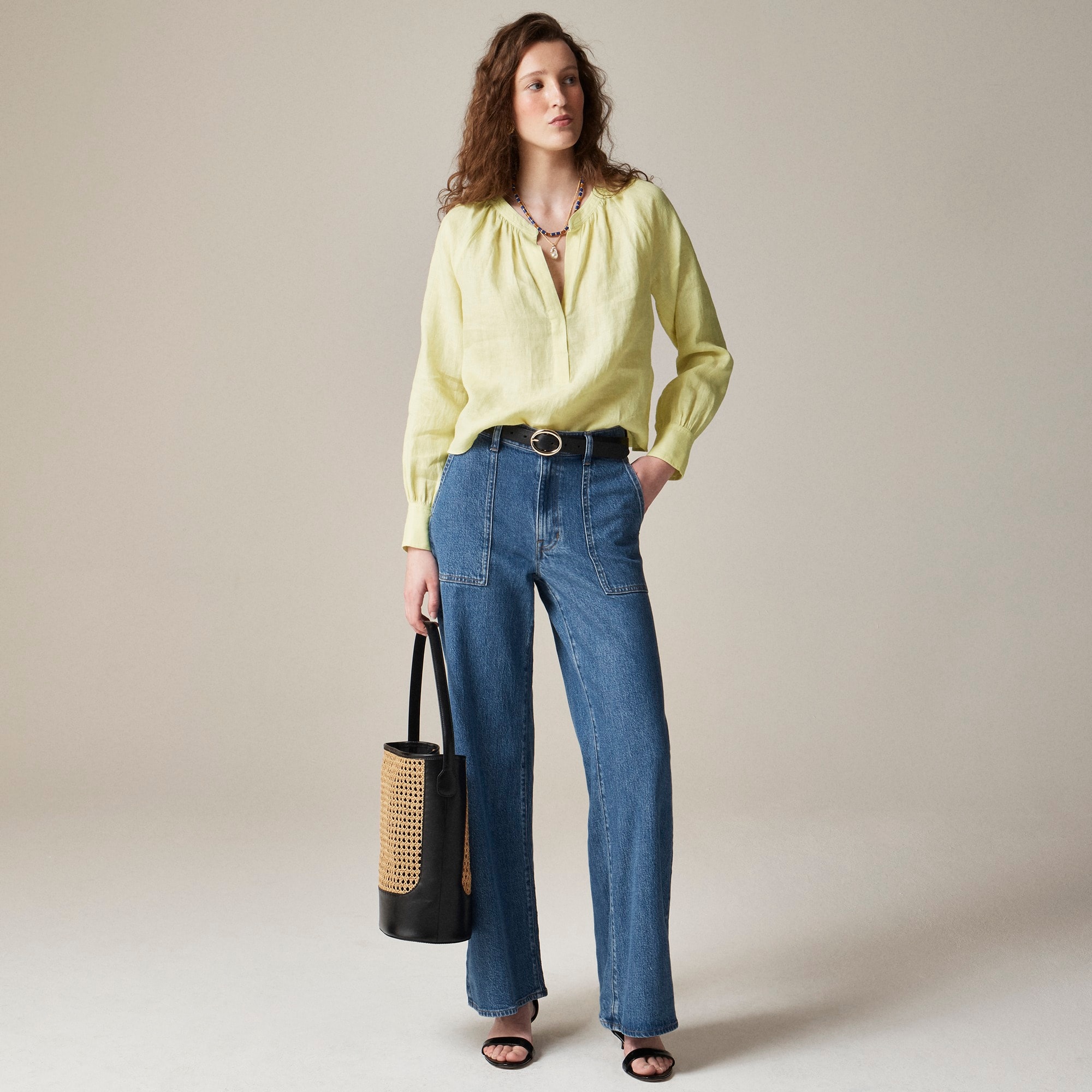 Cabana top in linen