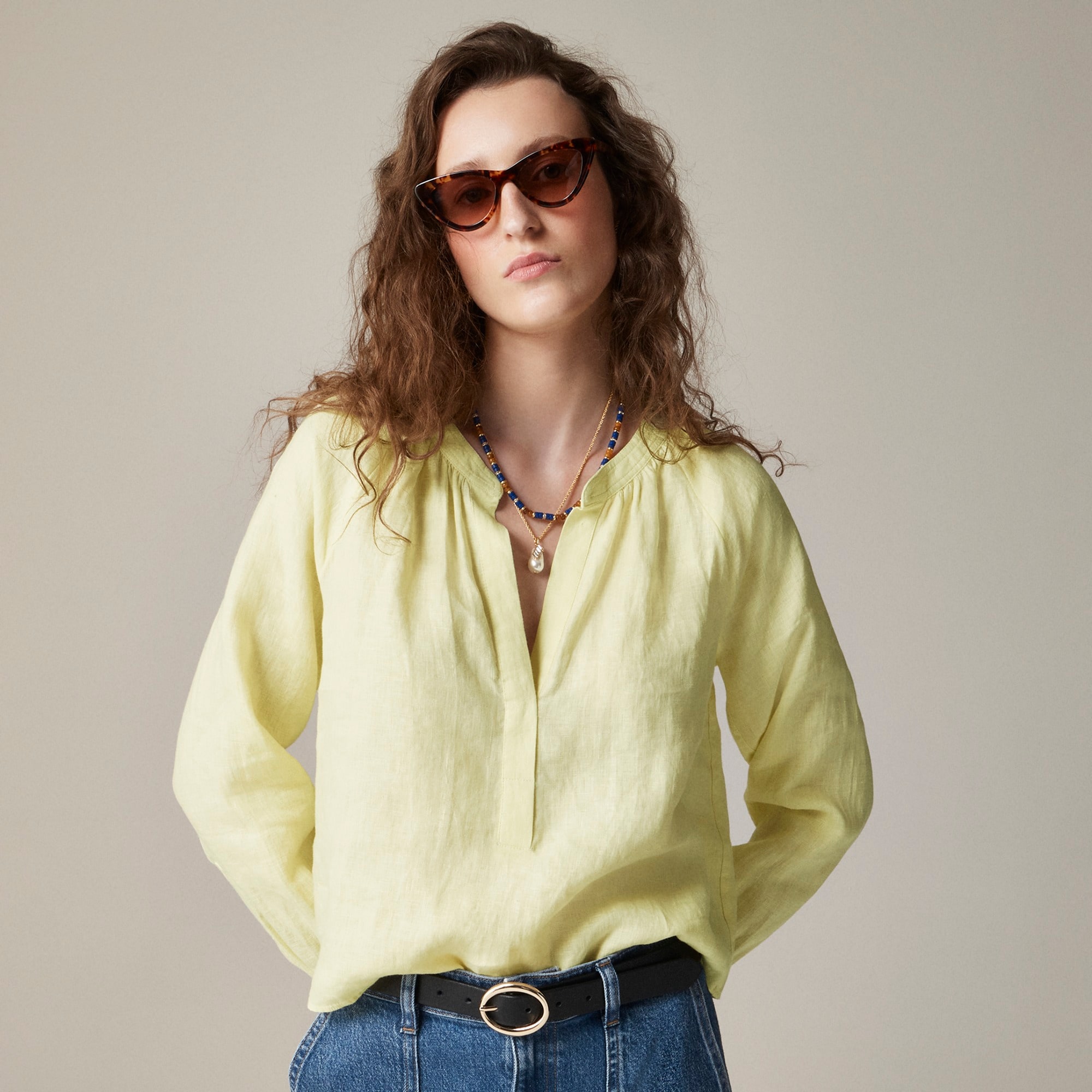 womens Cabana top in linen