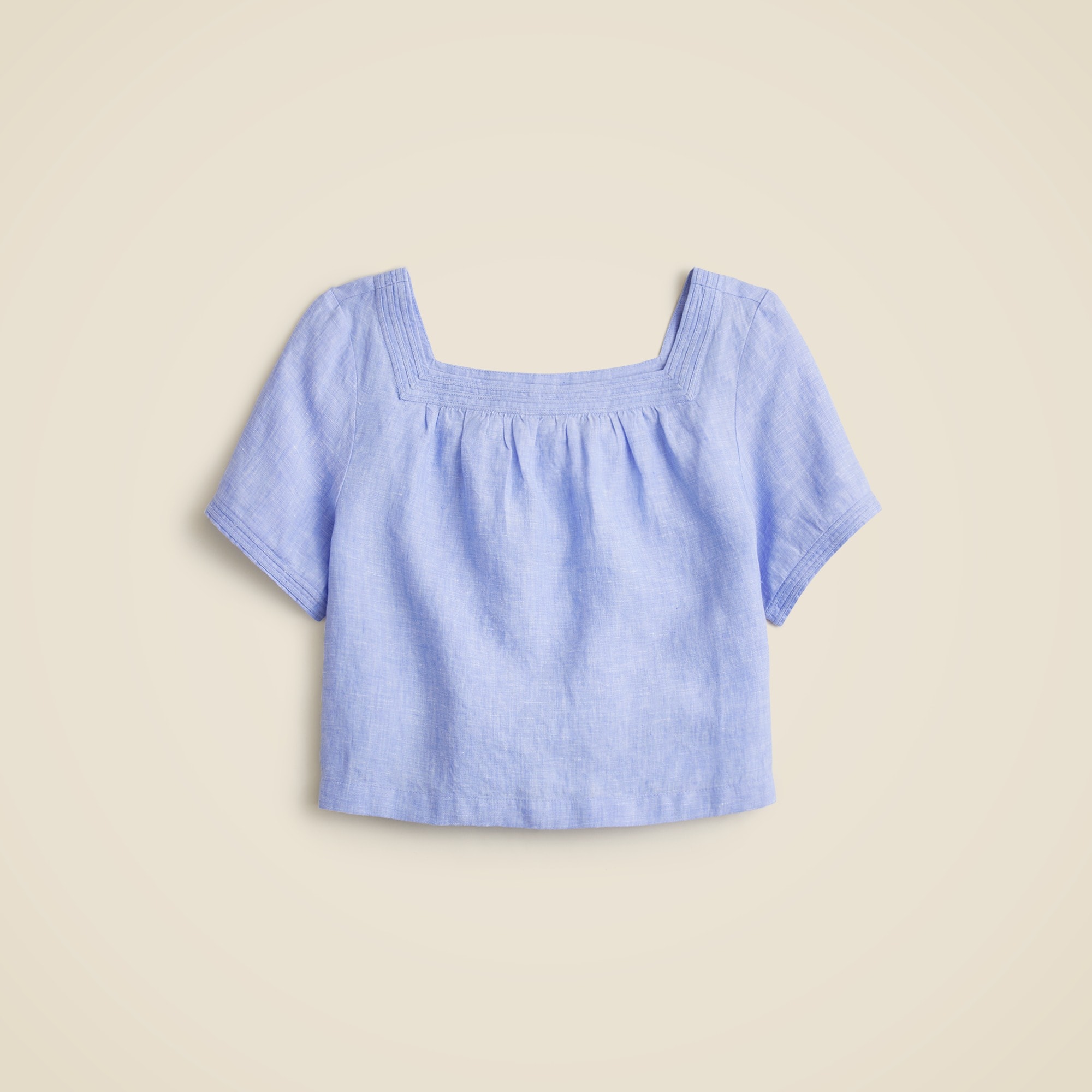 Sailor squareneck top in linen