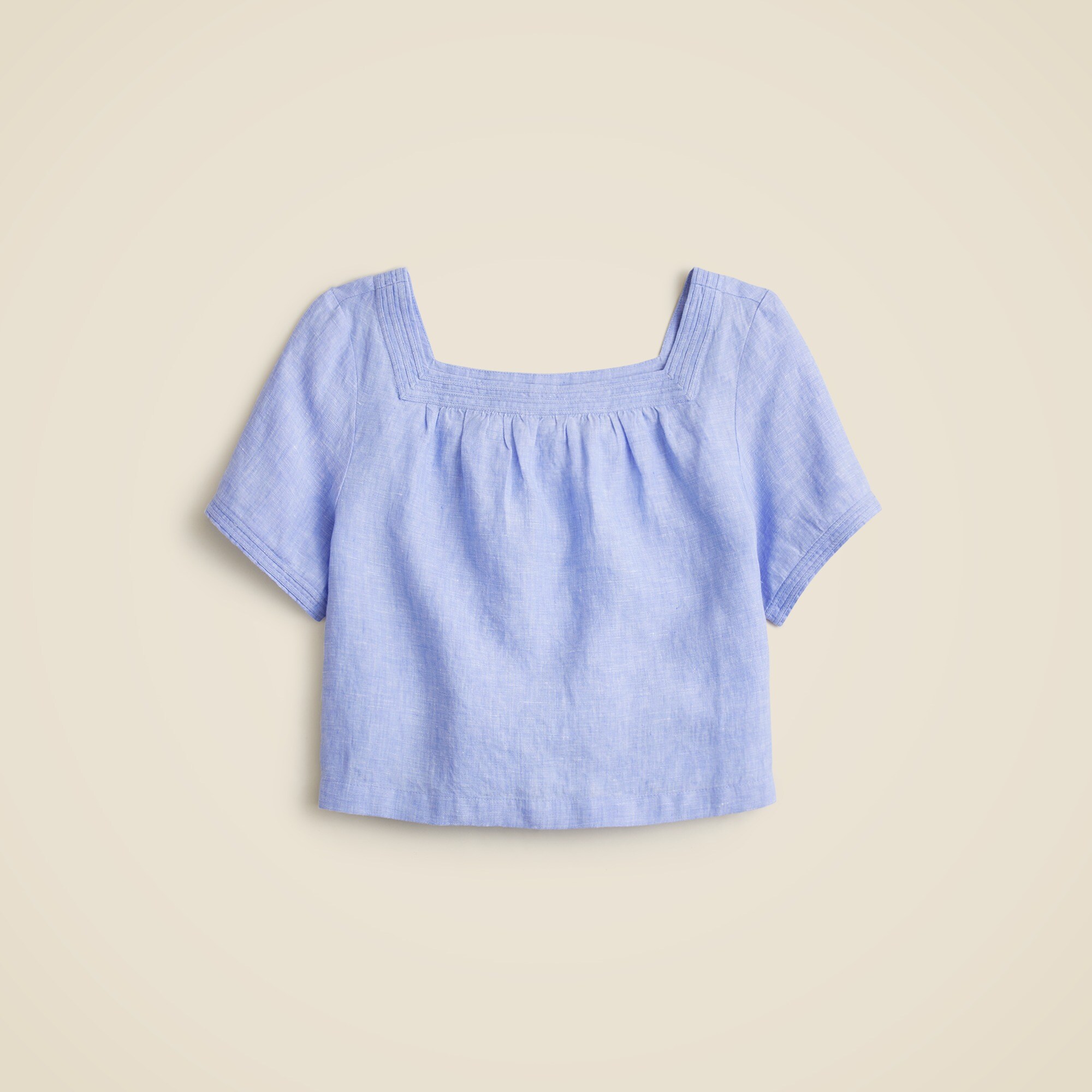 Sailor squareneck top in linen