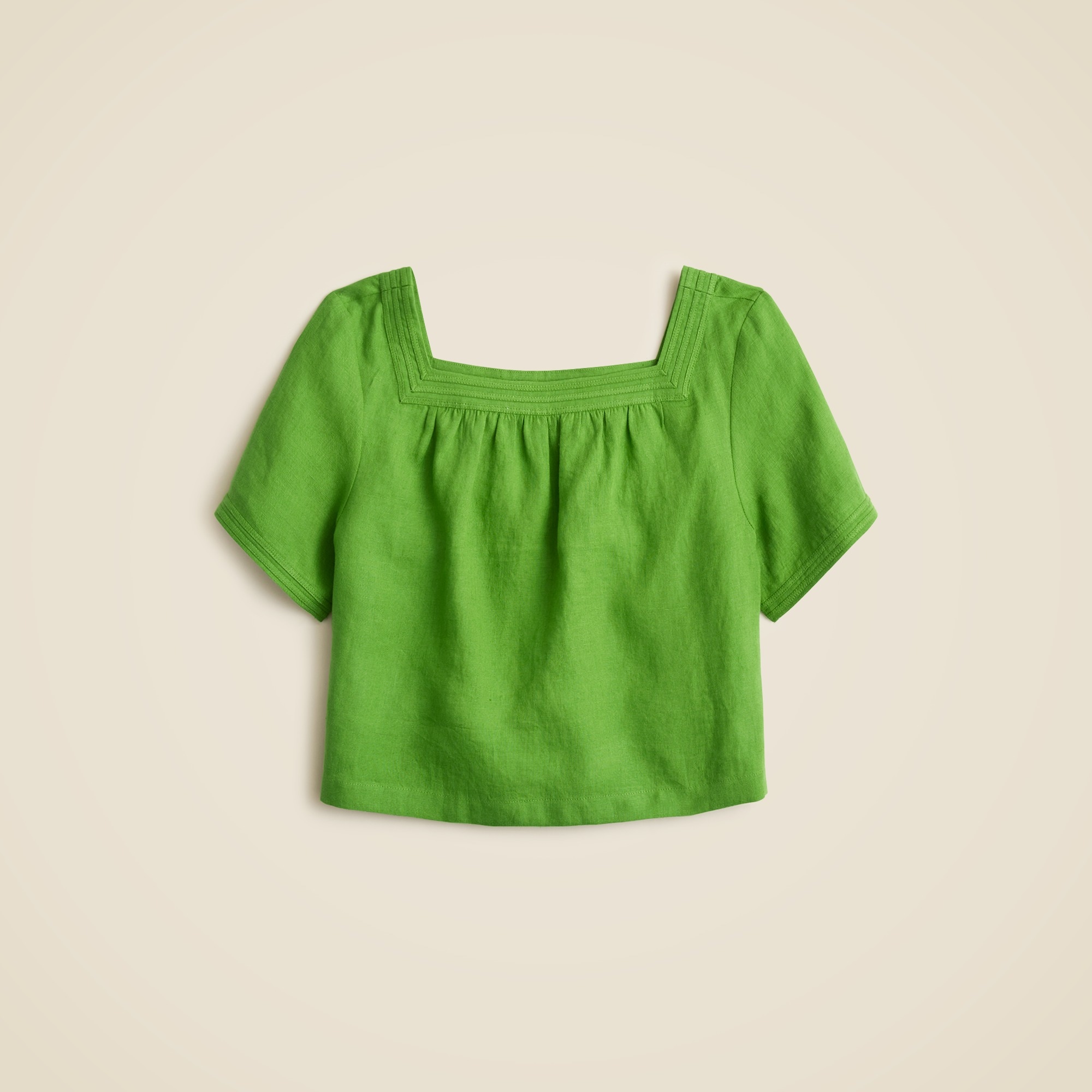 Sailor squareneck top in linen